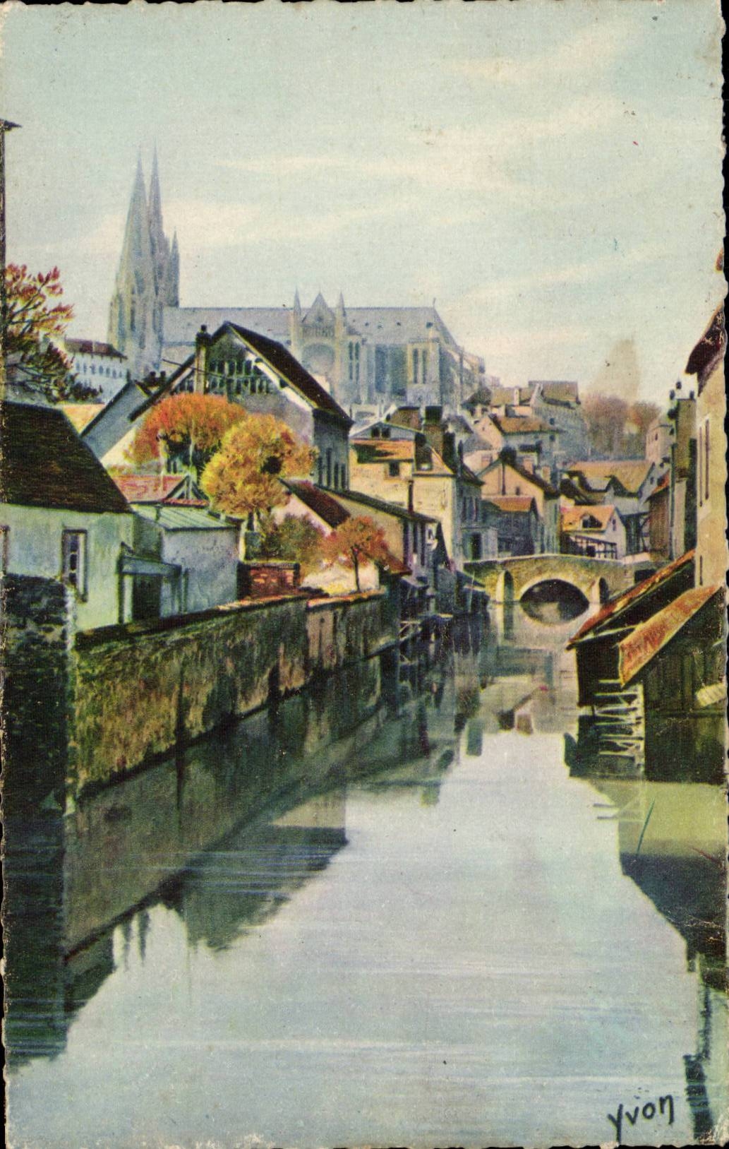 CPA Chartres the Eure with the bridge Saint Hilaire