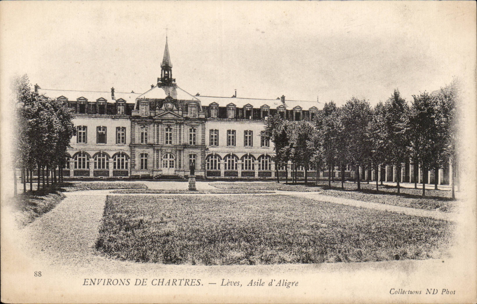 CPA levanto alrededores del asilo de Chartres del aligre