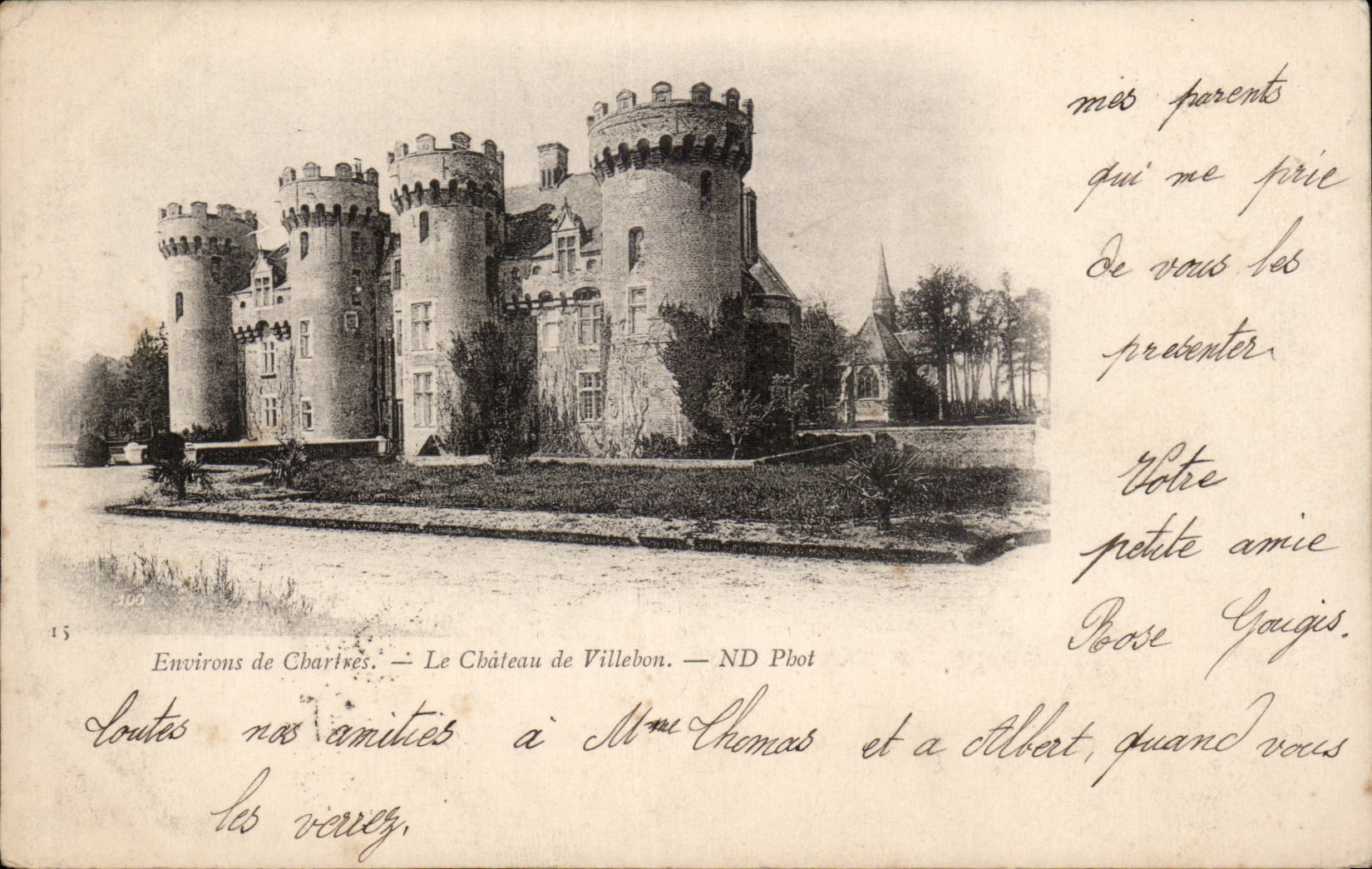 Alrededores de CPA de Chartres Le castle de Villebon