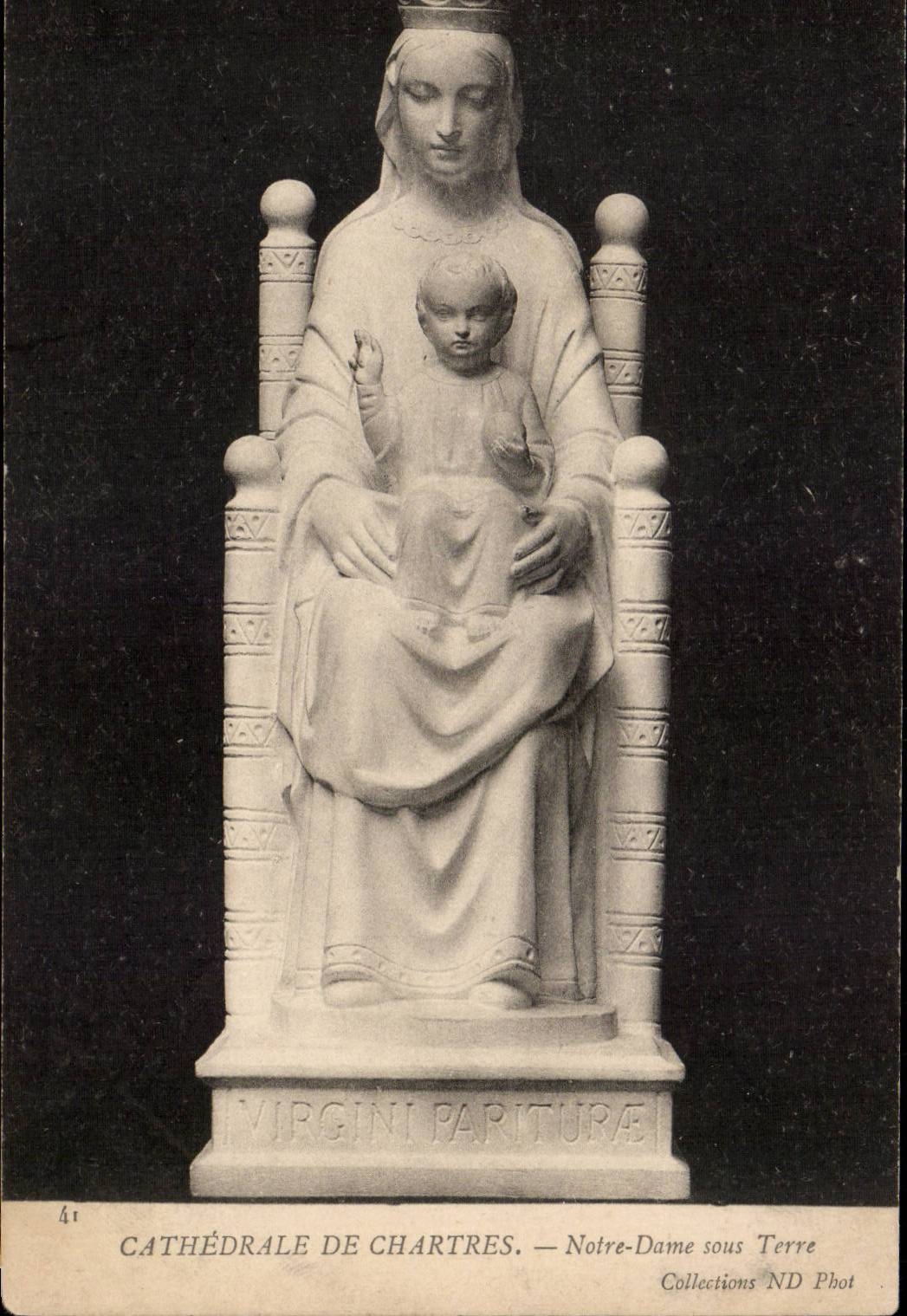 CPA Chartres Notre Dame Cathedral under ground