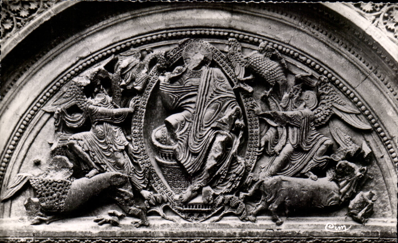 CPSM Charlieu Abbey of the Benedictines the tympanum glorious Christ