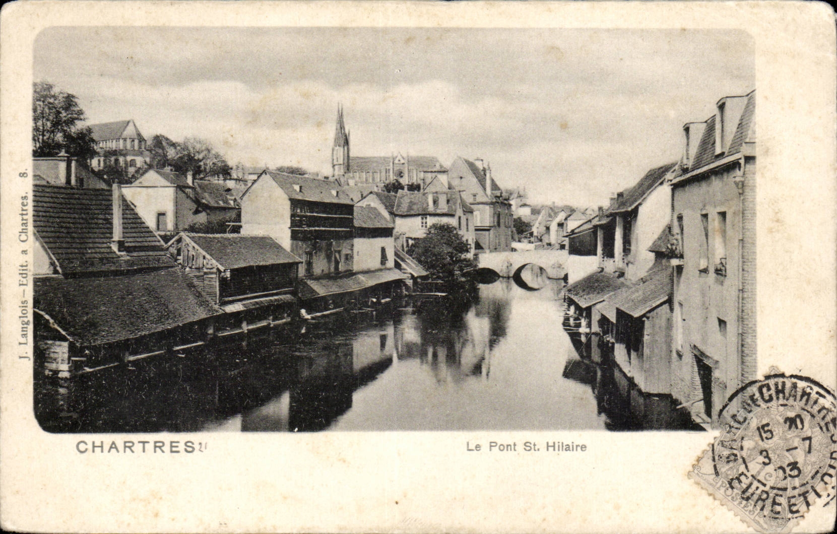 CPA Chartres Le bridge St Hilaire