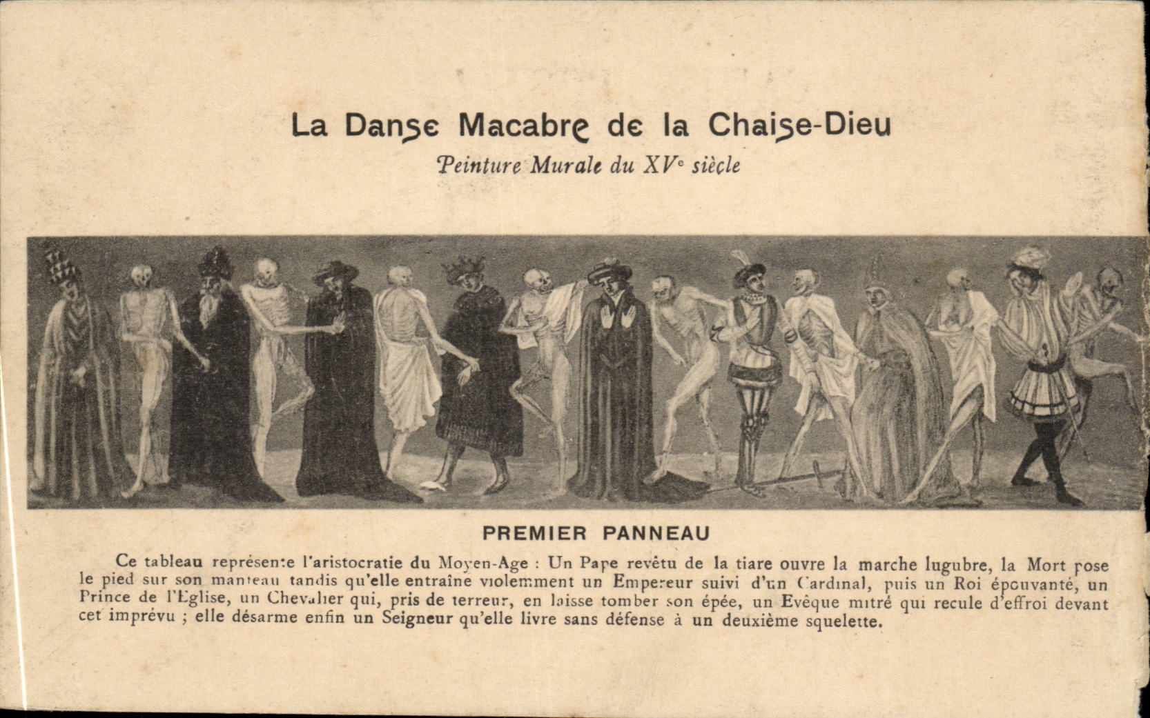 CPA panel de dios de la silla el primer la aristocracia baila macabro