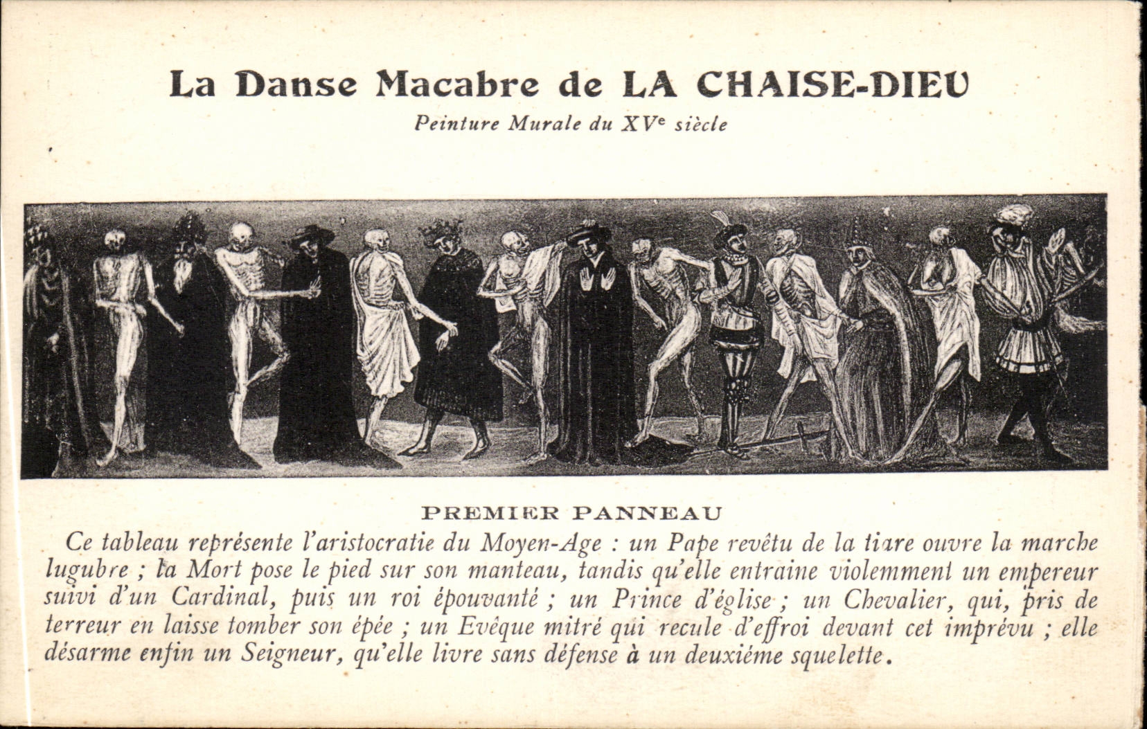 CPA the Chair God Dances macabre the first Aristocratie table