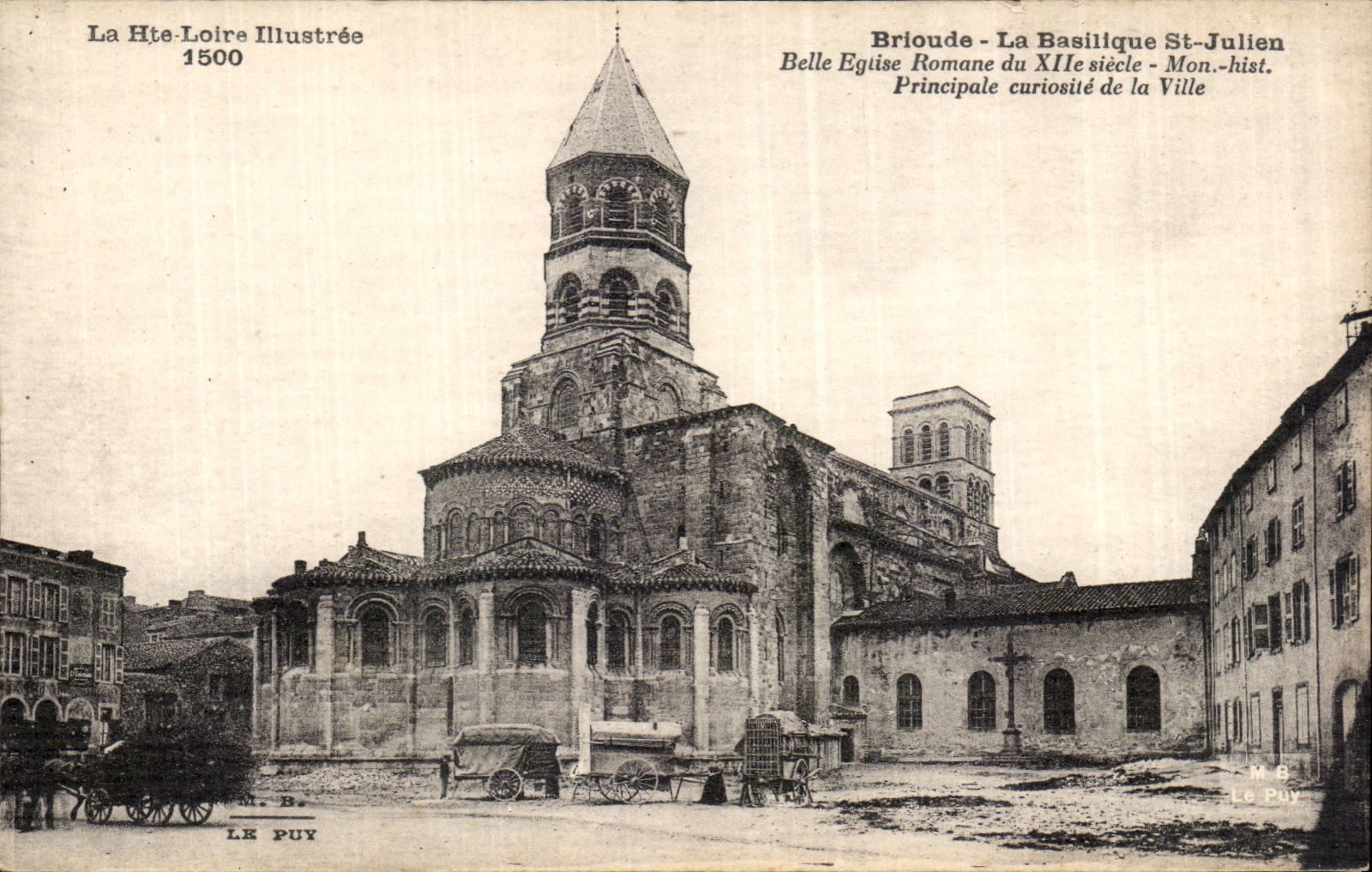 CPA Brioude the basilica St Julien Beautiful Romance church of 12th
