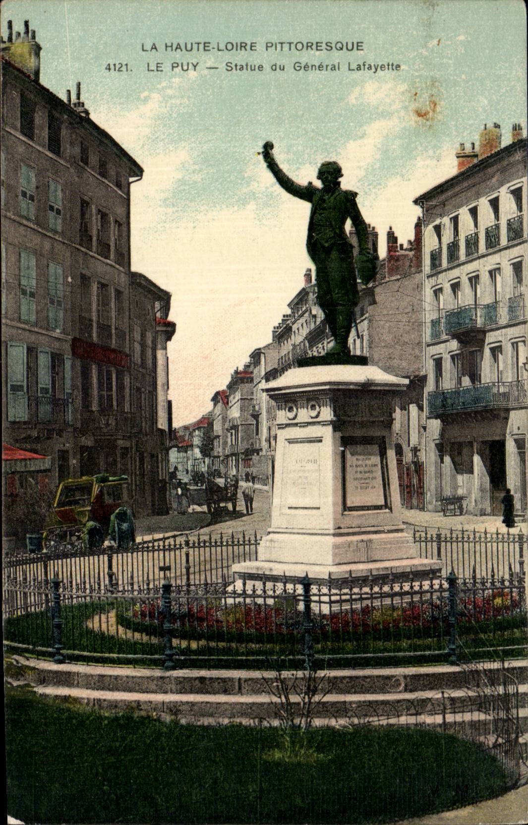 CPA Puy Statue of General Lafayette