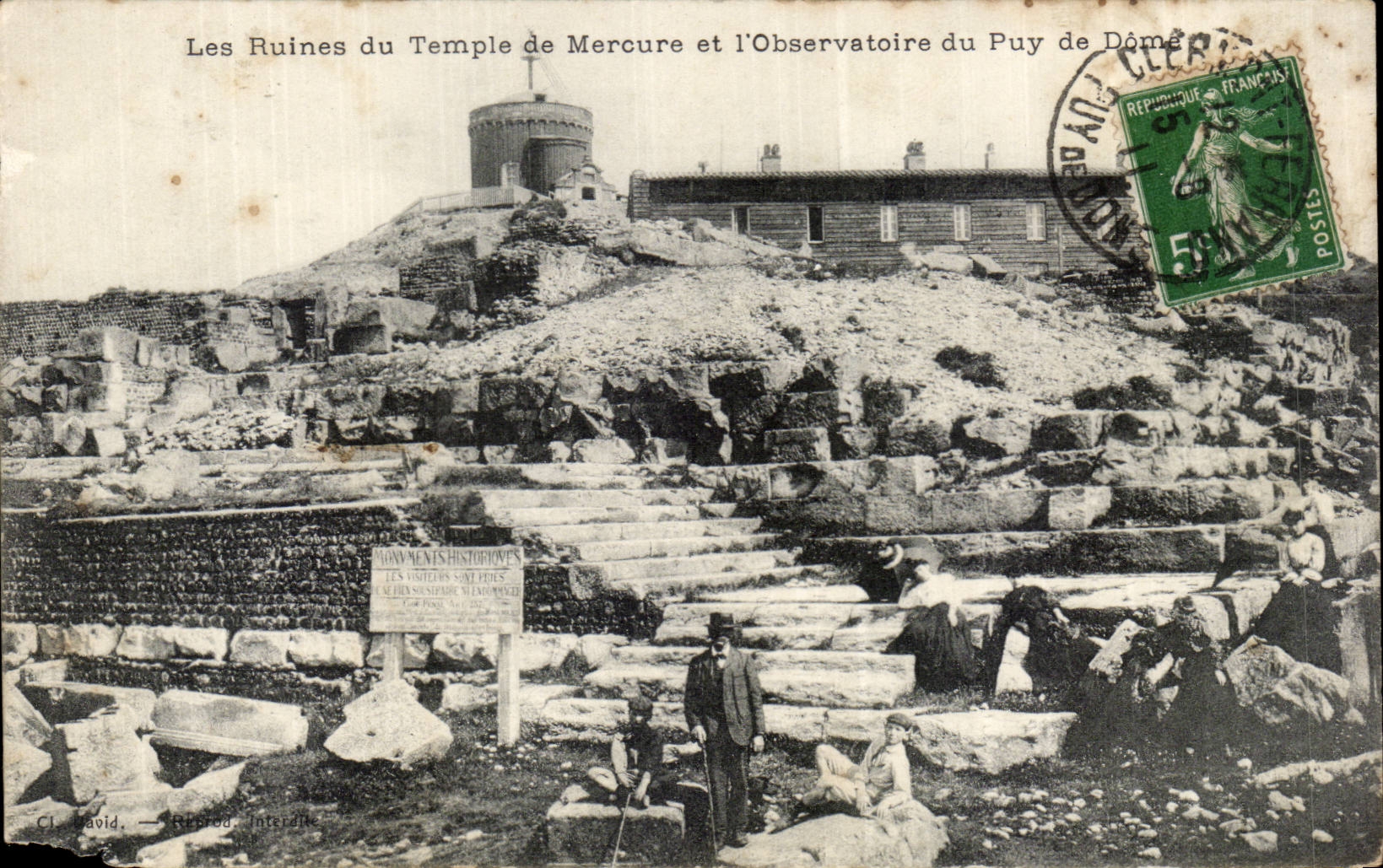 CPA ruins of the Mercury temple and the observatory of Puy de Dome