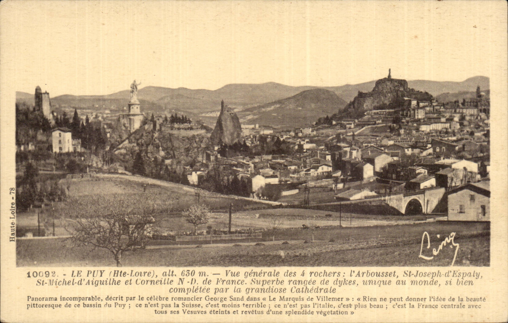 CPA Puy View of the 4 rocks Arbousset St Joseph d' Espaly