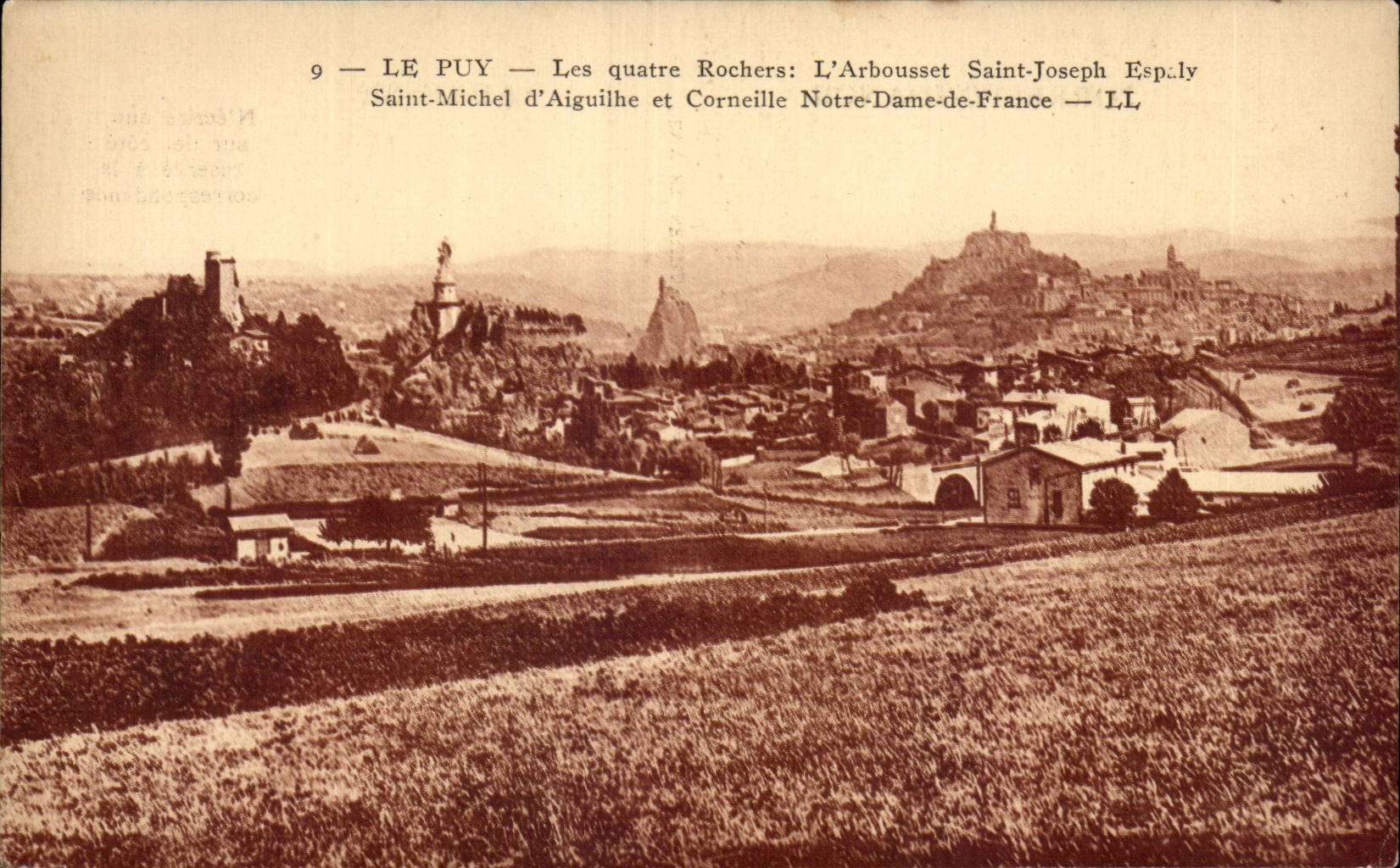 CPA Puy four rocks Arbousset Saint Joseph Espaly Saint Michel of Aiguilhe and Corneille Notre Dame de France