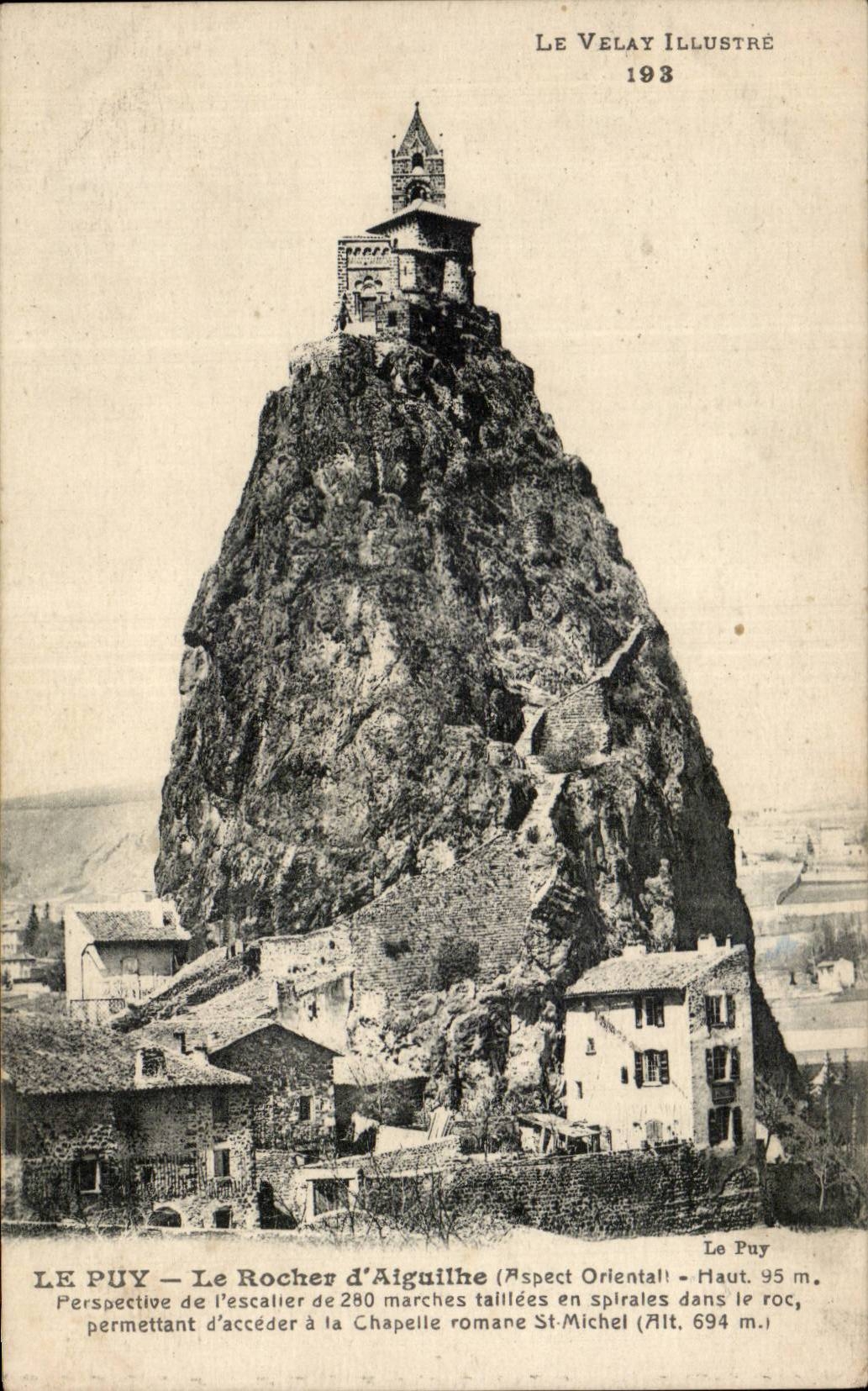 CPA Le Puy Le rocher d'aiguilhe