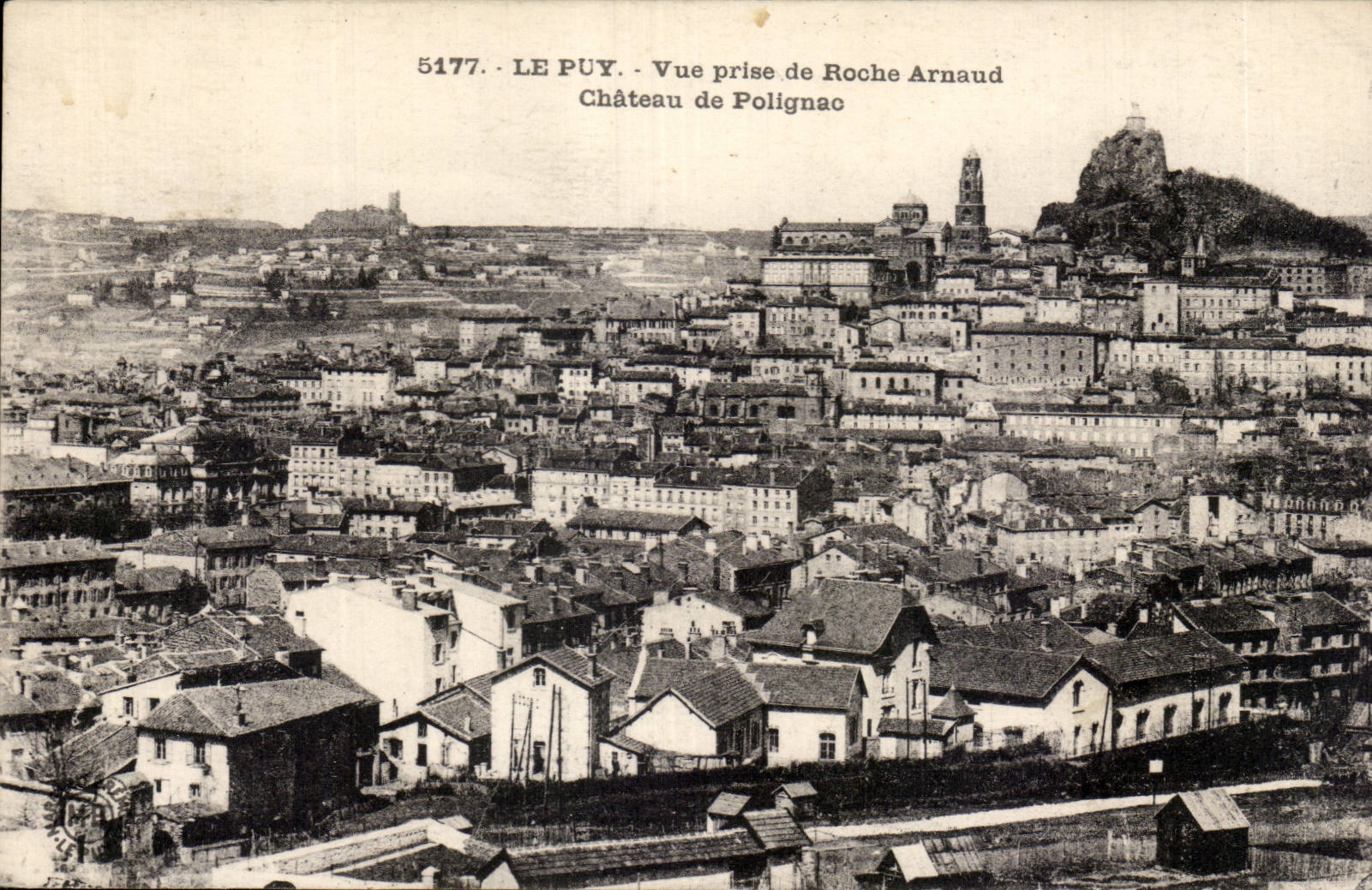 CPA Le Puy en Velay Vue prise de Roche Arnaud Chateau de Polignac