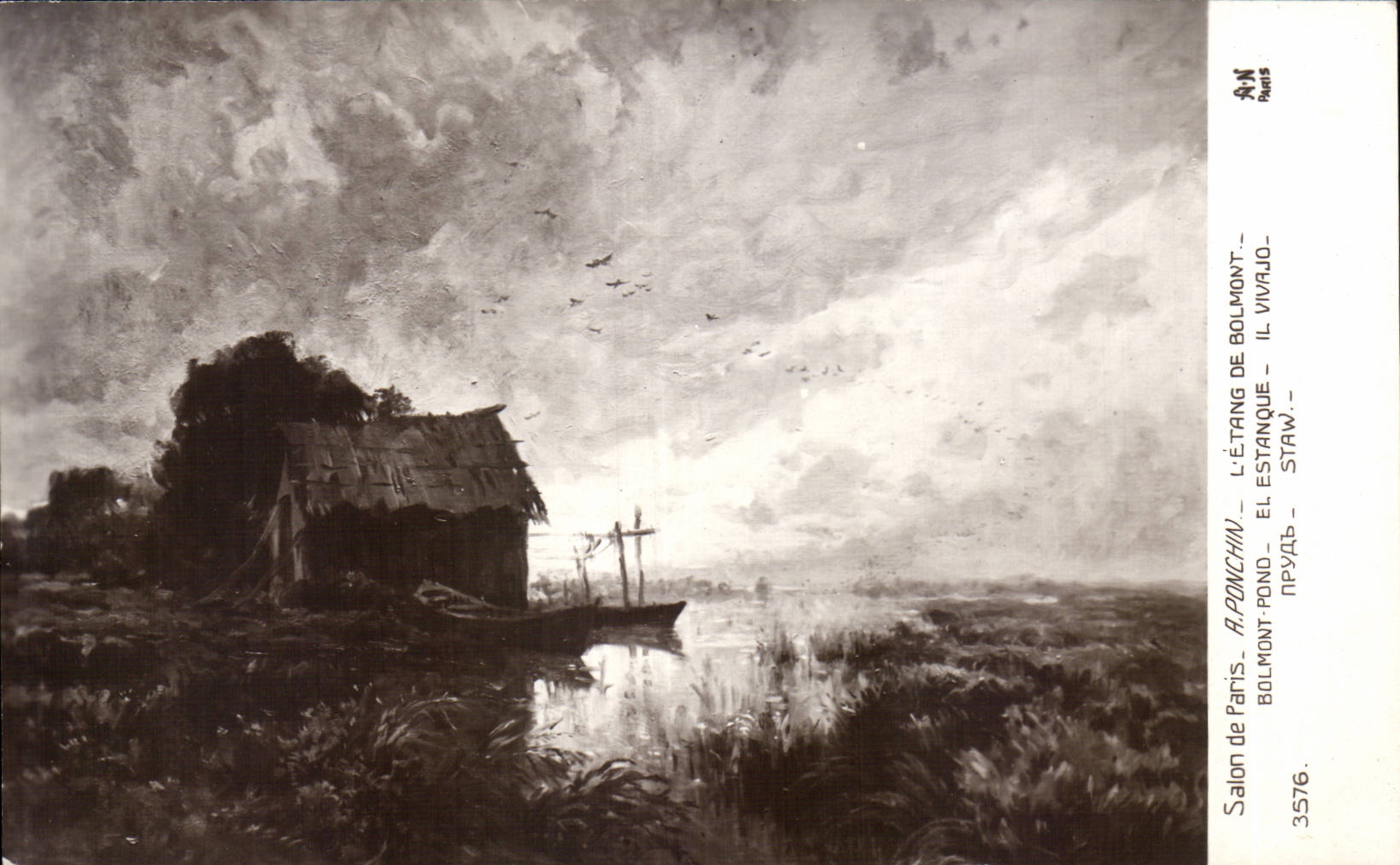 CPA Living room of Paris the pond of Bolmont