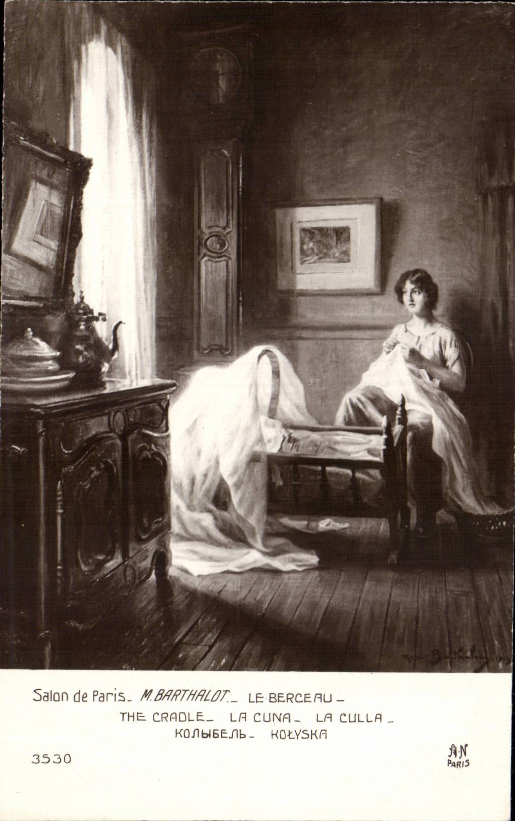 CPA Living room of Paris Barthalot Le cradle