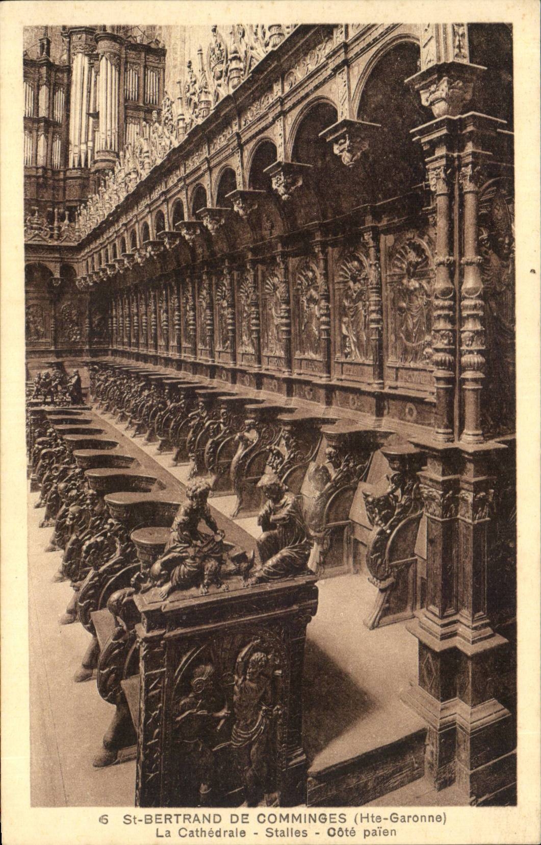 CPA St Beltran de Comminges la catedral de Stalles dimensiona a pagan