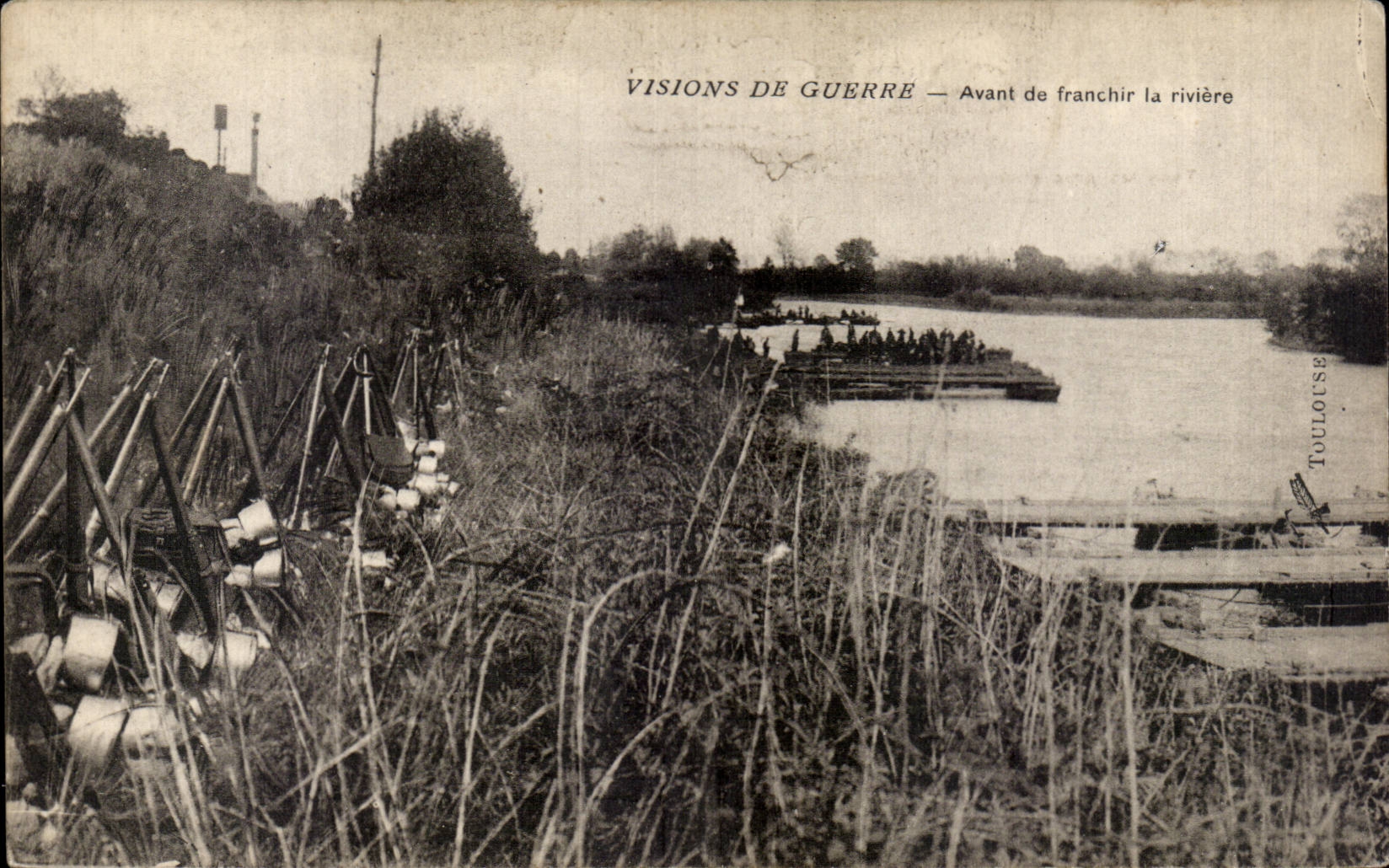 Visiones de CPA de la guerra antes de cruzar el rio de Militaria