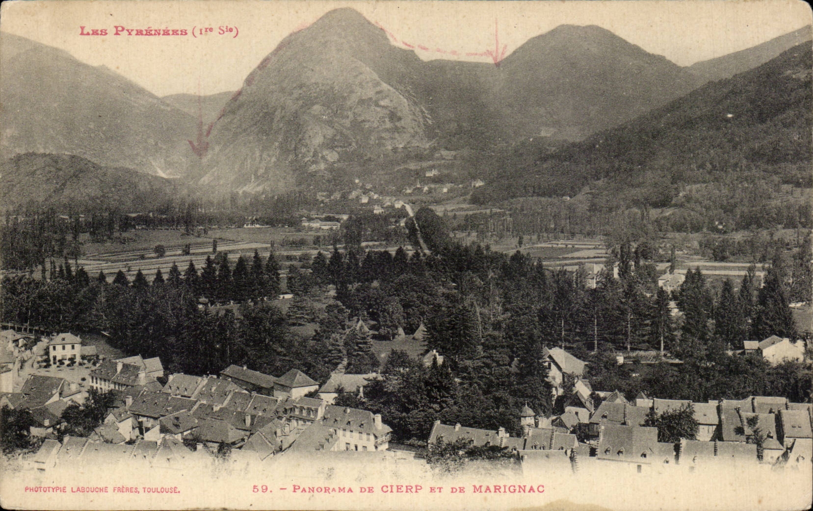 CPA Panorama of Cierp and Marignac