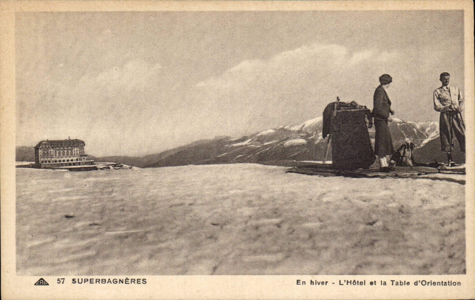 CPA Superbagneres In yesterday the hotel and the table of orientation