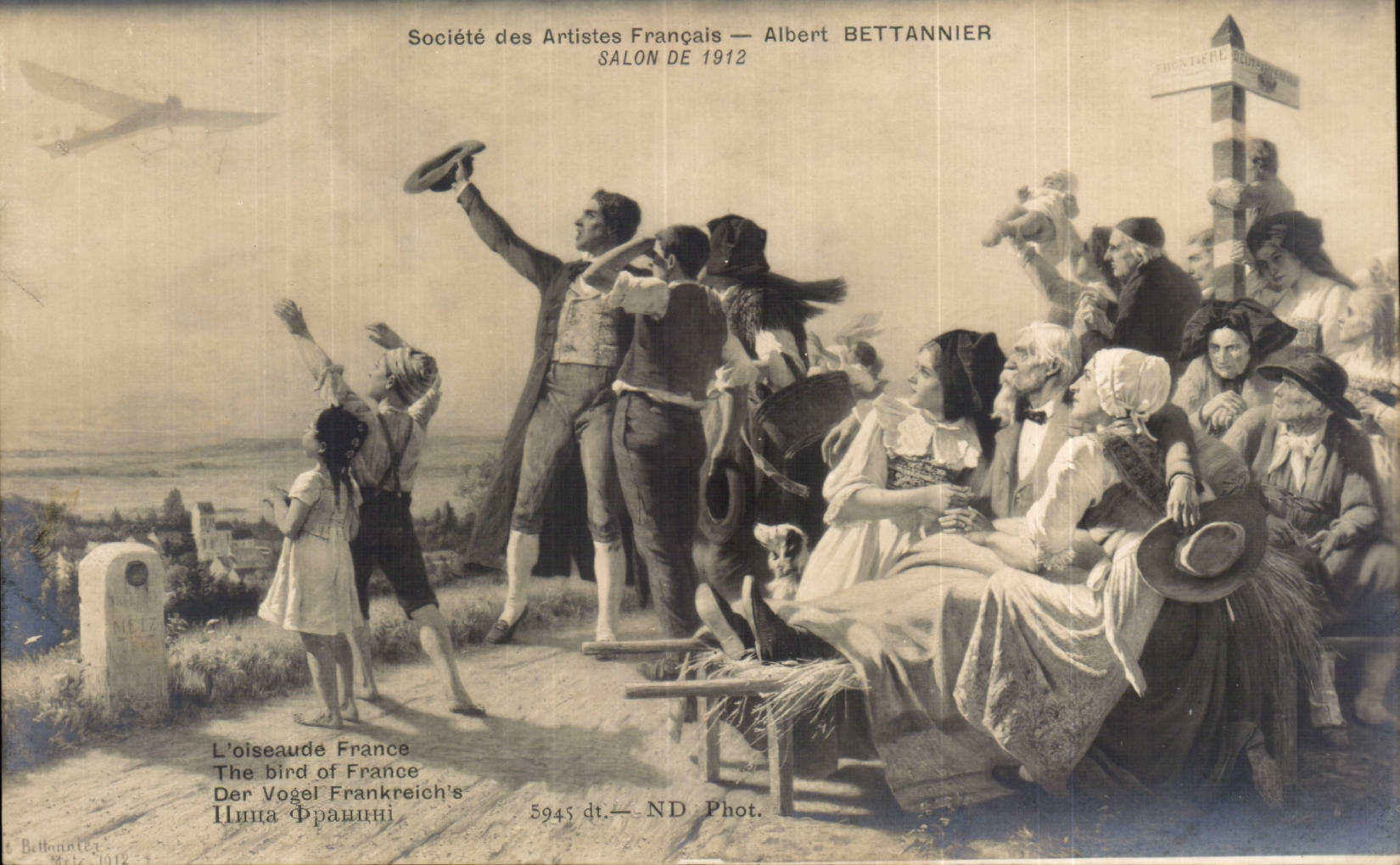 CPA Albert Bettannier Living room of 1912 Plane the bird of Alsace France