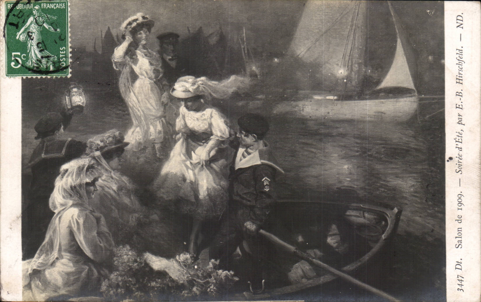 CPA Salon de 1909 Soiree d'ete par Hirschfeld