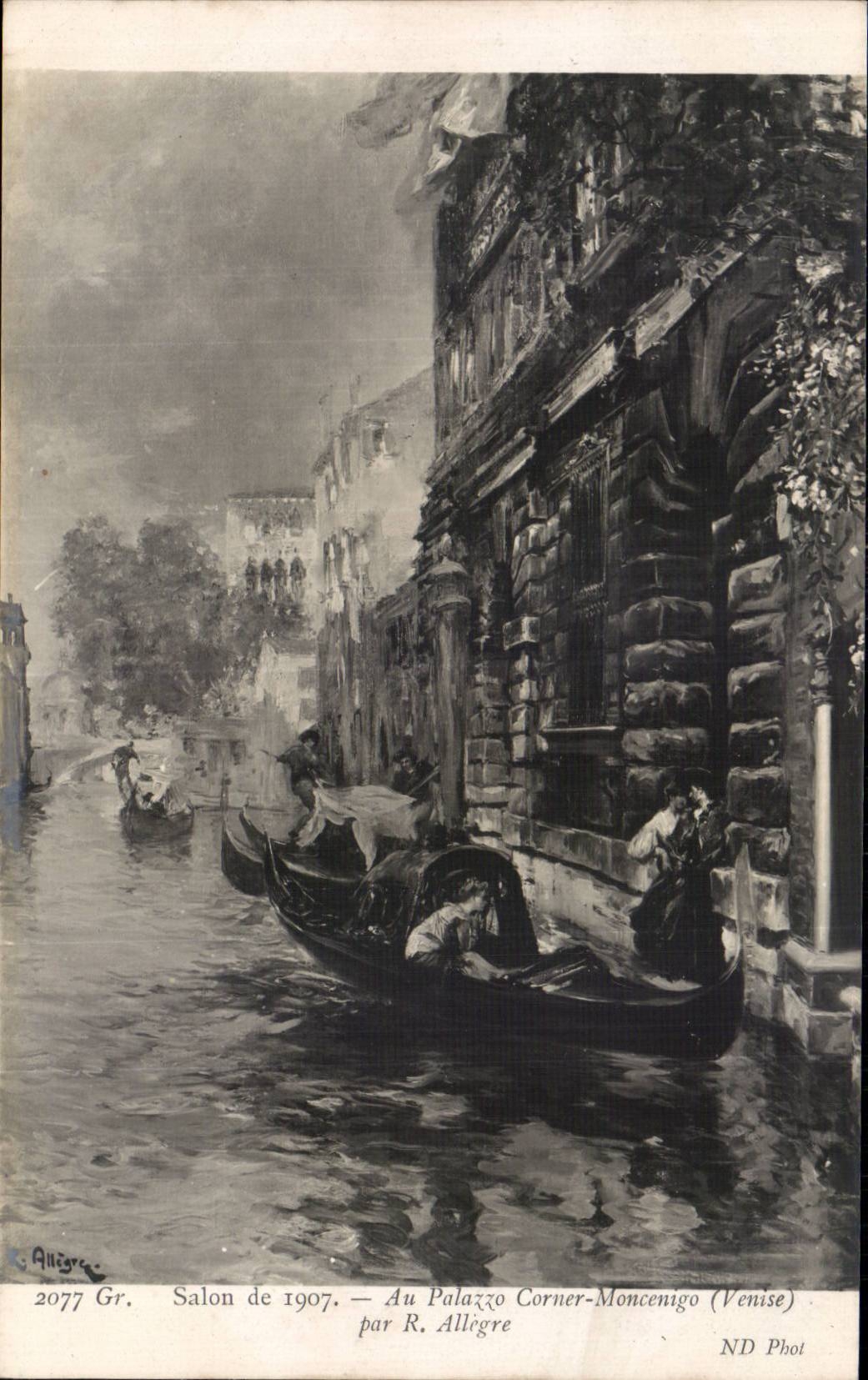 CPA Living room of 1907 In Palazzo Corner Moncenigo Venice by Lively