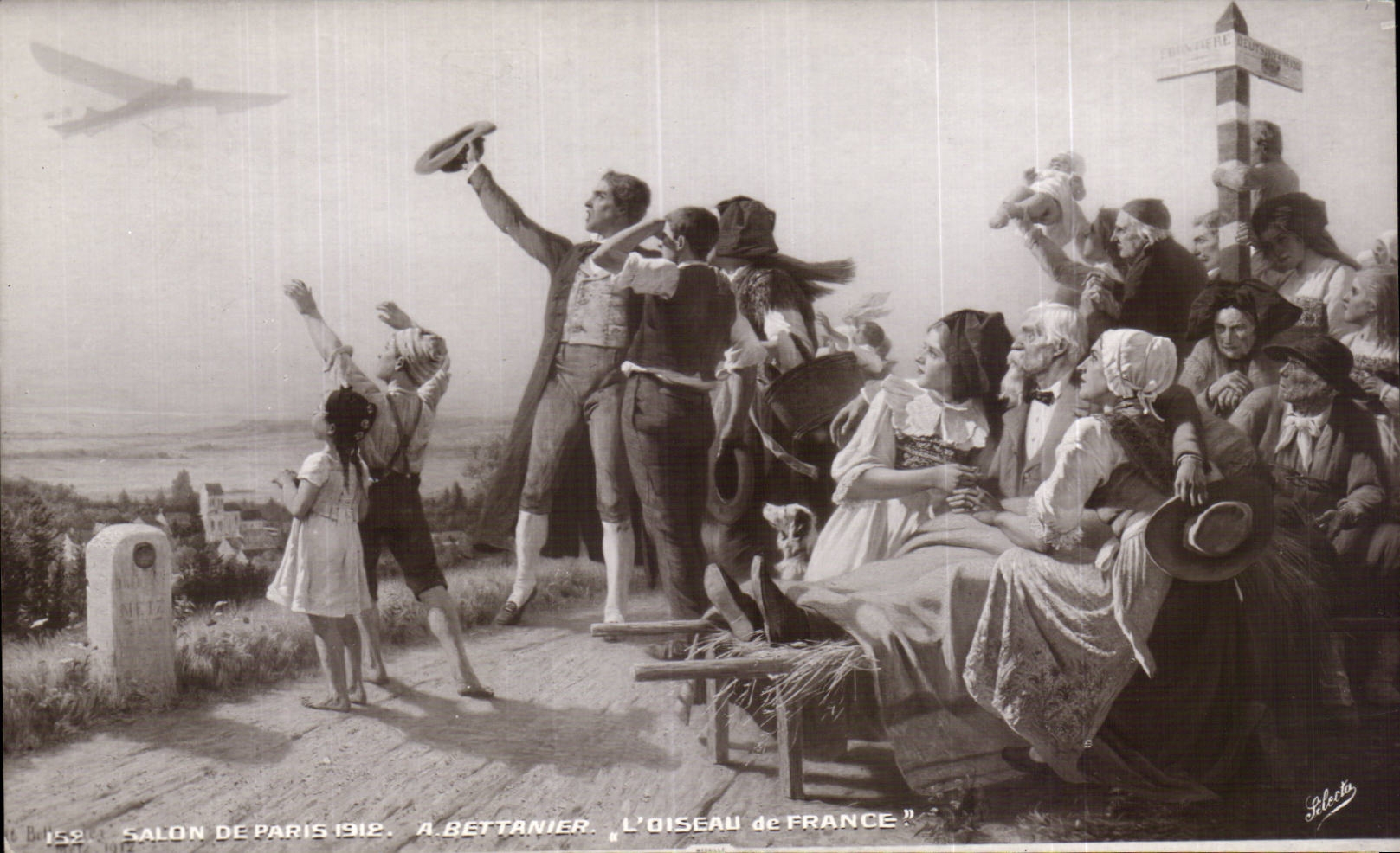 CPA Salon de Paris 1912 Bettanier l'oiseau de France Alsace lorraine