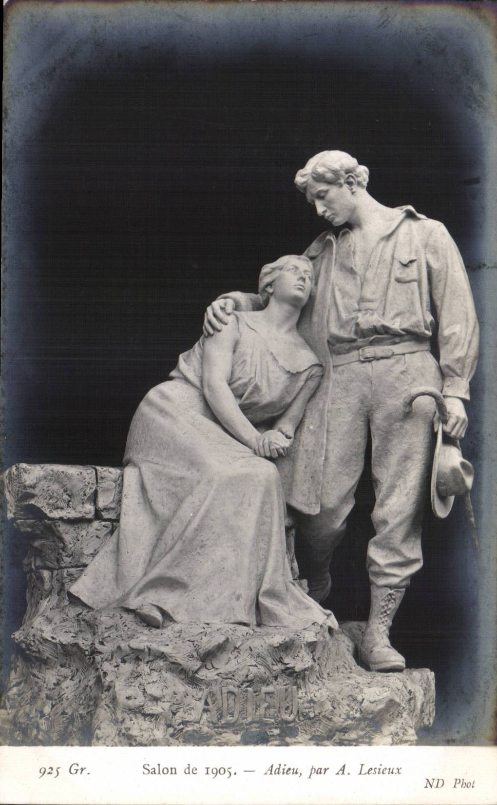 CPA Fantasy Living room of 1905 Good-bye by Lesieux