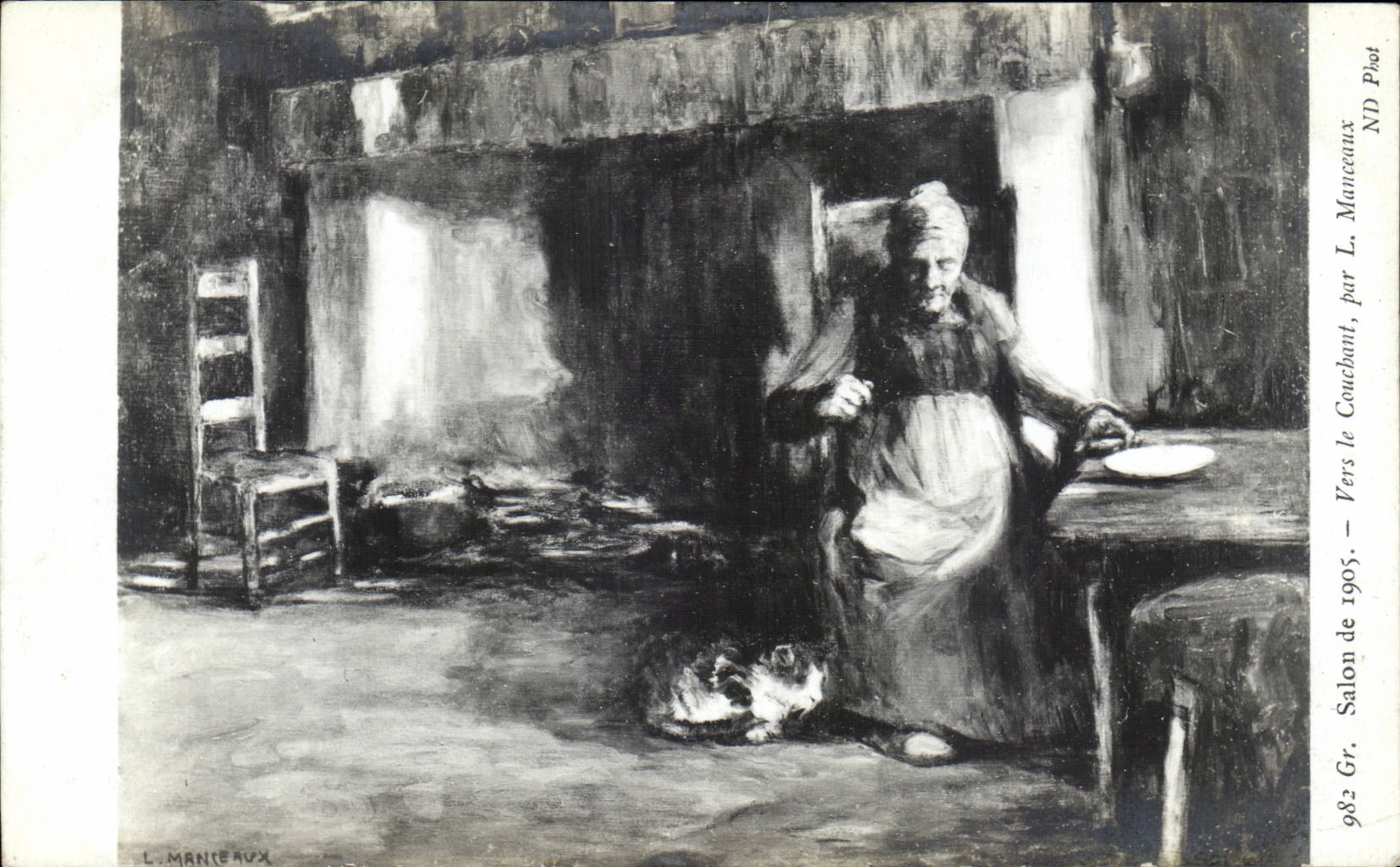 CPA Fantasy Living room of 1905 Towards the setting one by Manceaux