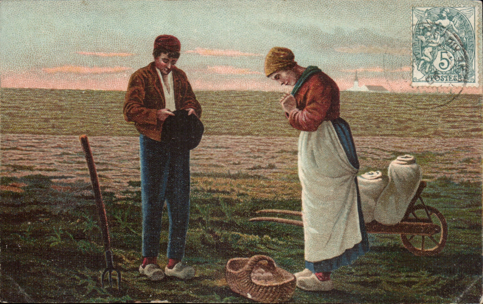 Peasant CPA Fantasy Millet