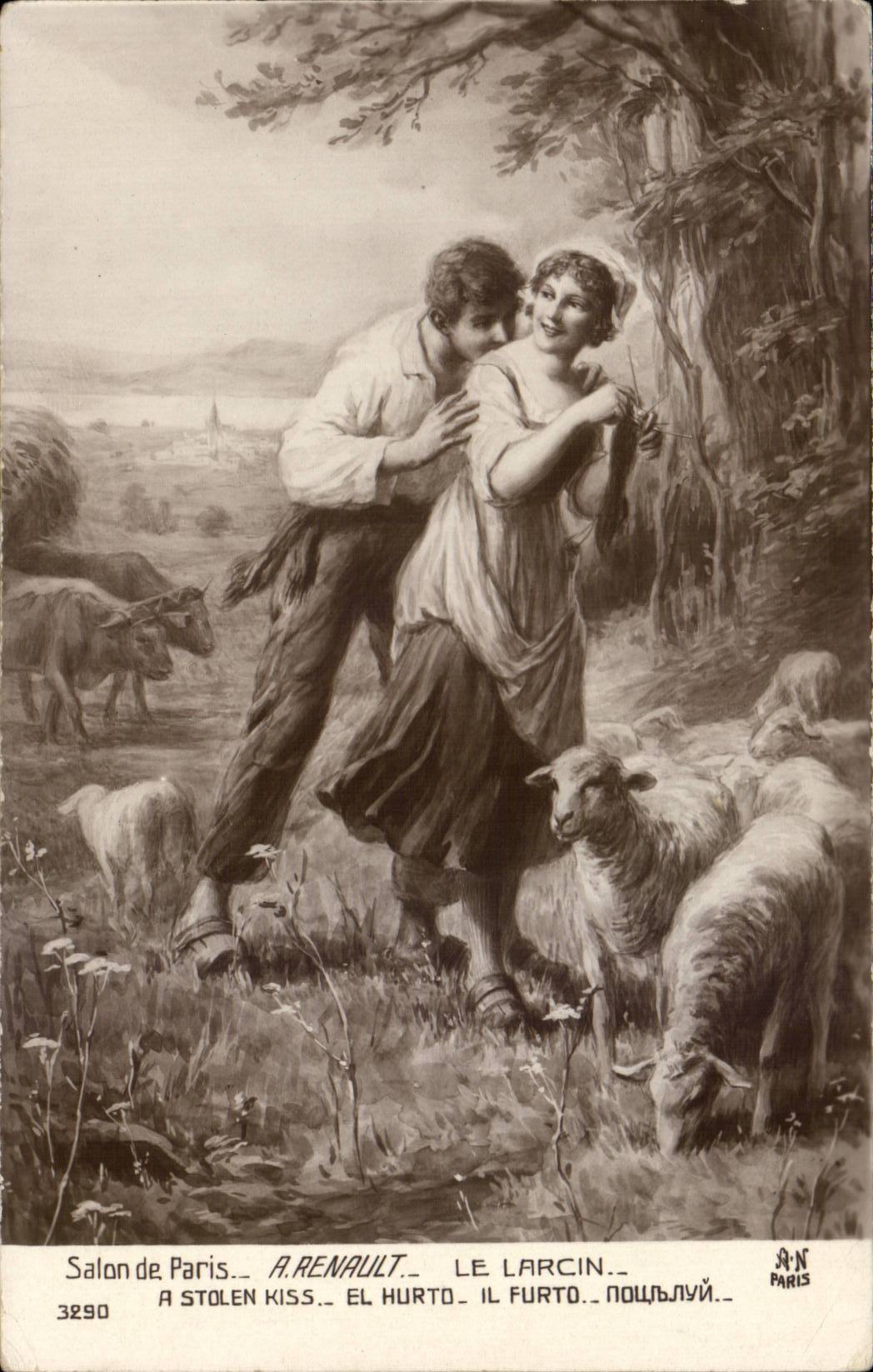 CPA Fantaisie Salons de Paris Renault le larcin Mouton