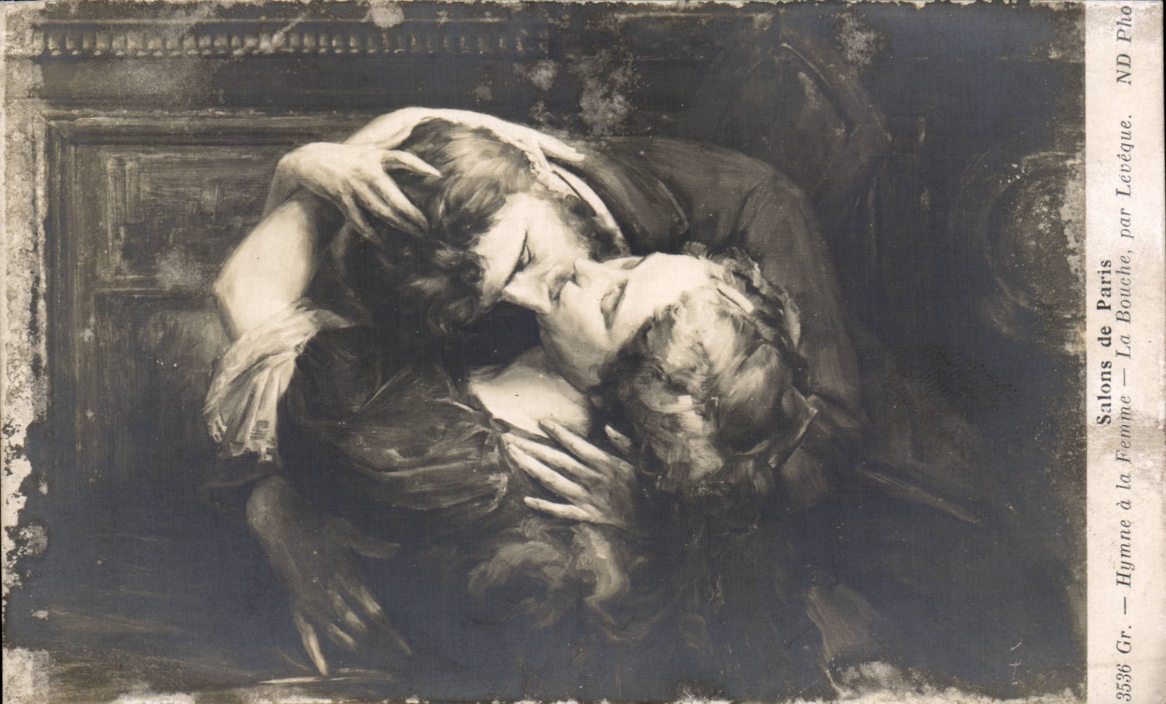 CPA Fantaisie Salons de Paris Humne a la femme La bouche par leveque