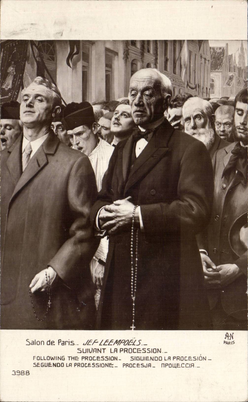 CPA Fantasy Living room of Paris Jef Leempoels Following the procession