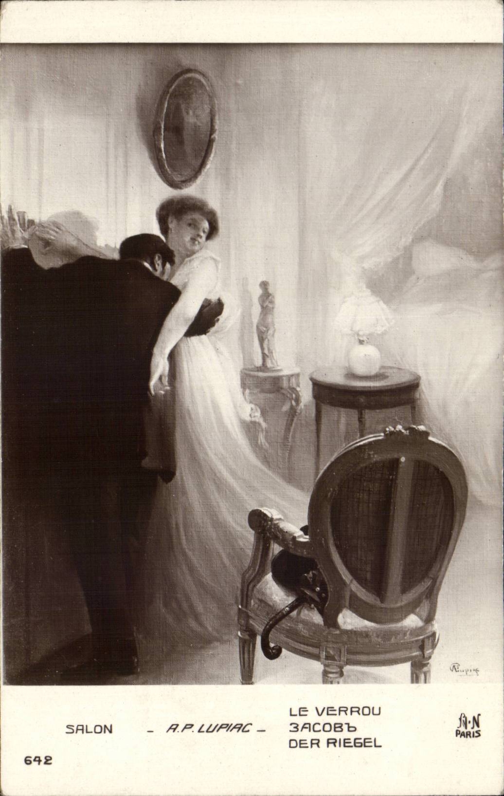 CPA Fantasy Living room Lupiac Le bolt