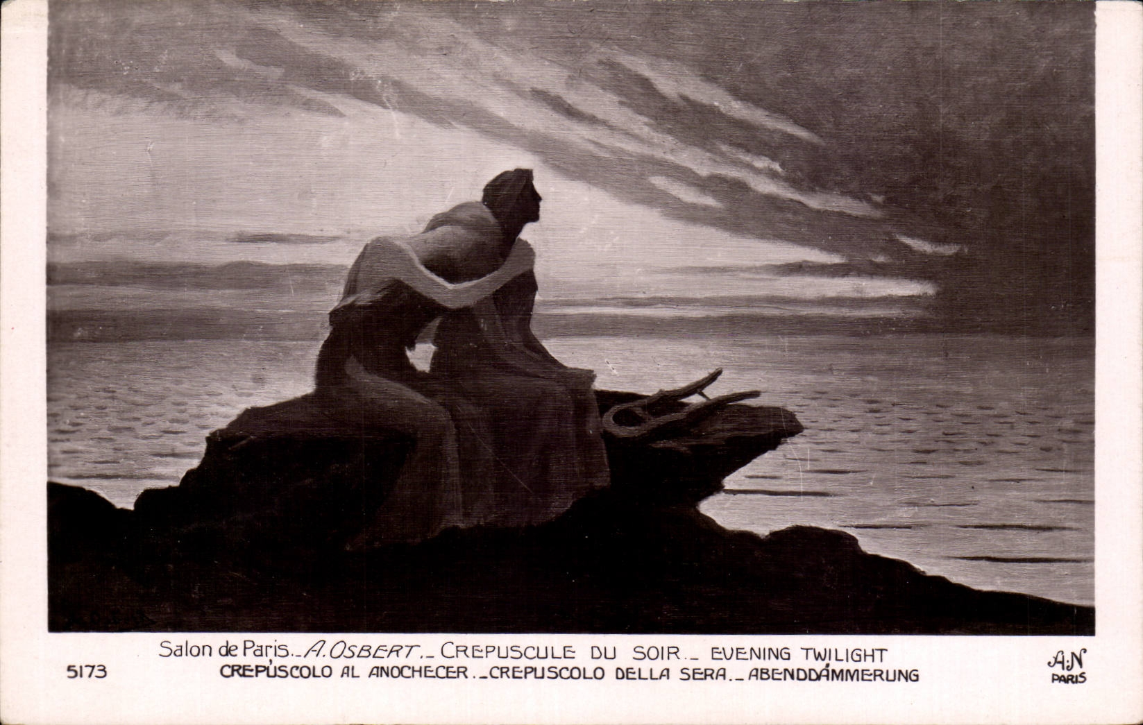 CPA Living room of Paris Osbert Twilight of the evening