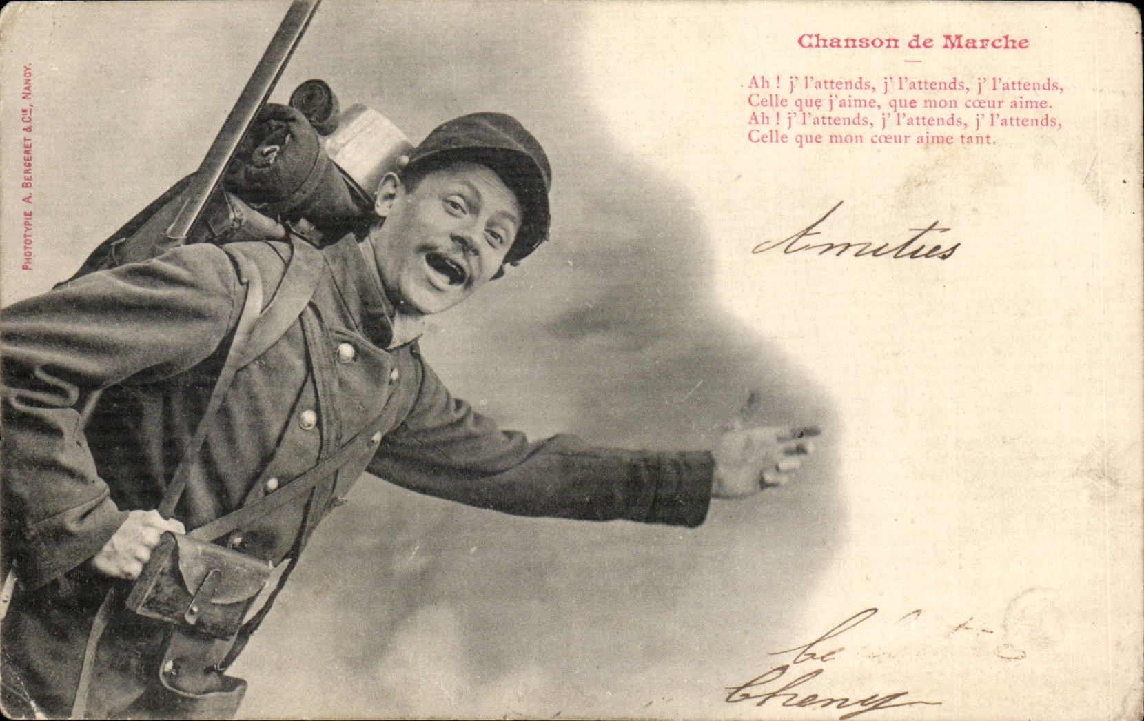 CPA Militaria Song of market