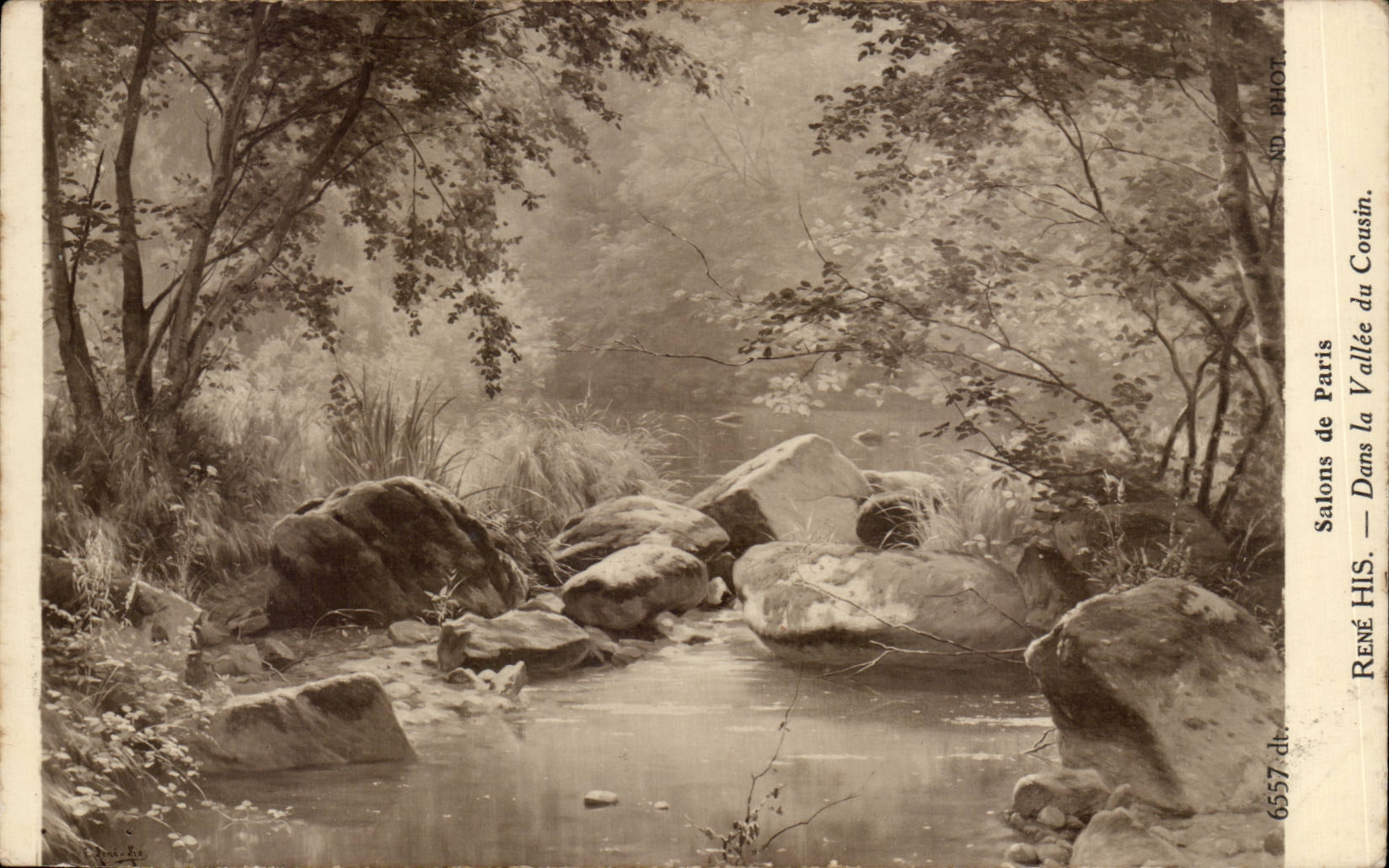 CPA Fantaisie Salons de Paris Rene His Dans la vallee du Cousin