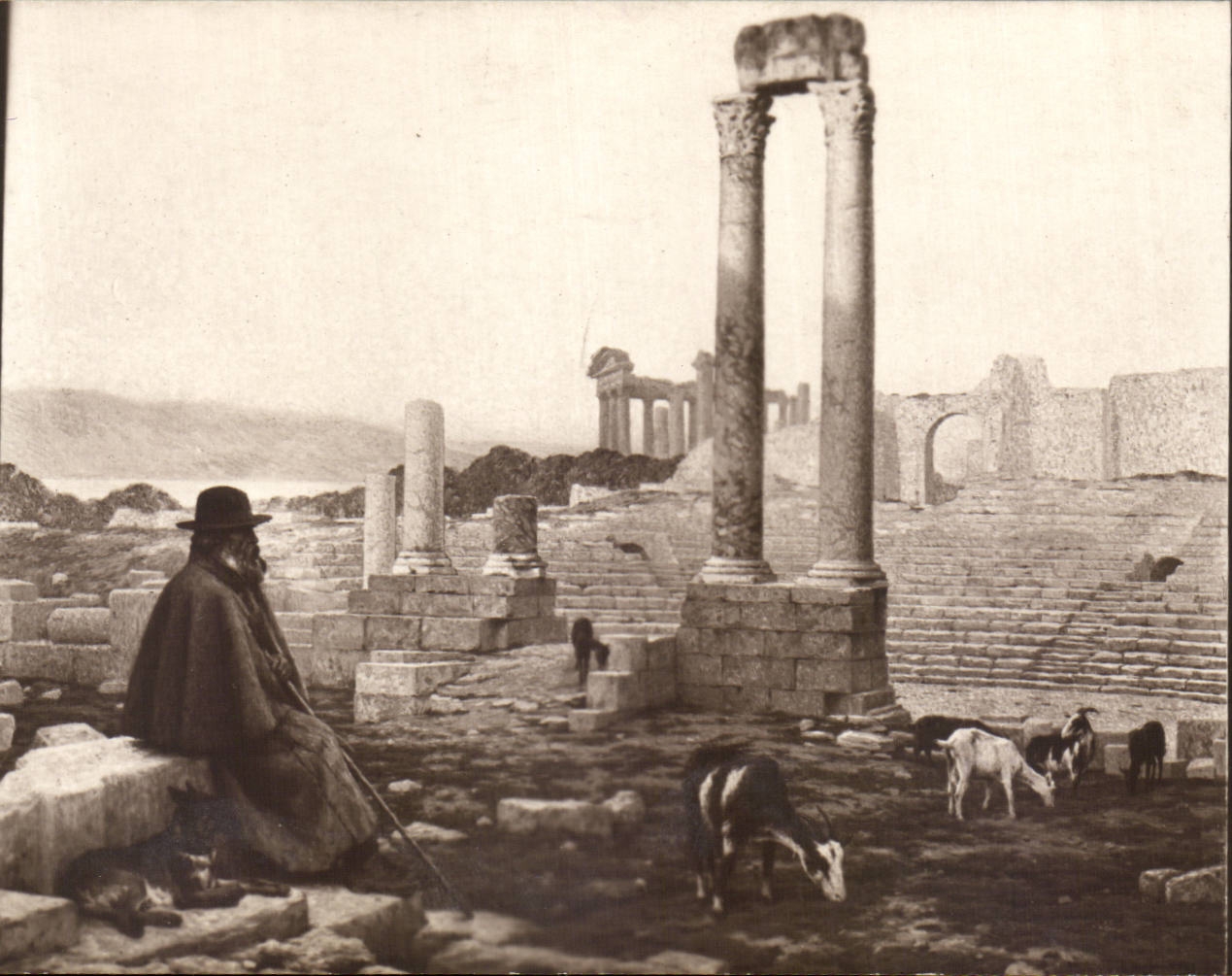 CPA Fantasy Living room 1913 In the ruins of an ancient theater of Joncieres