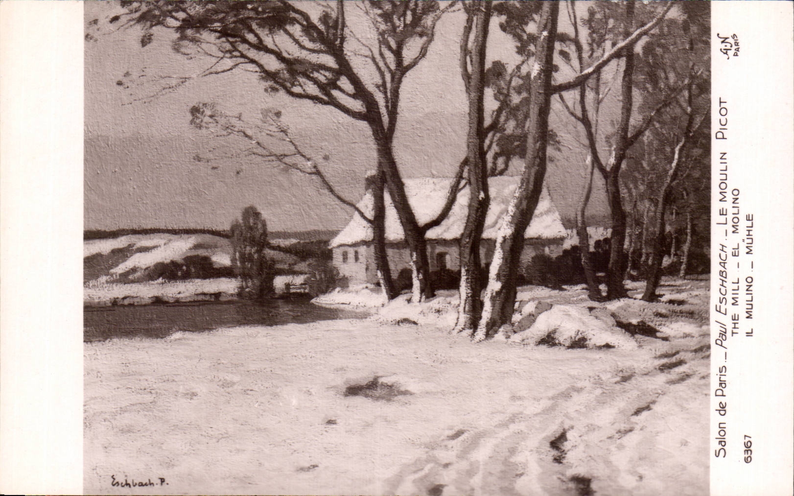 CPA Fantaisie Salon de Paris paul Eschbach le moulin Picot