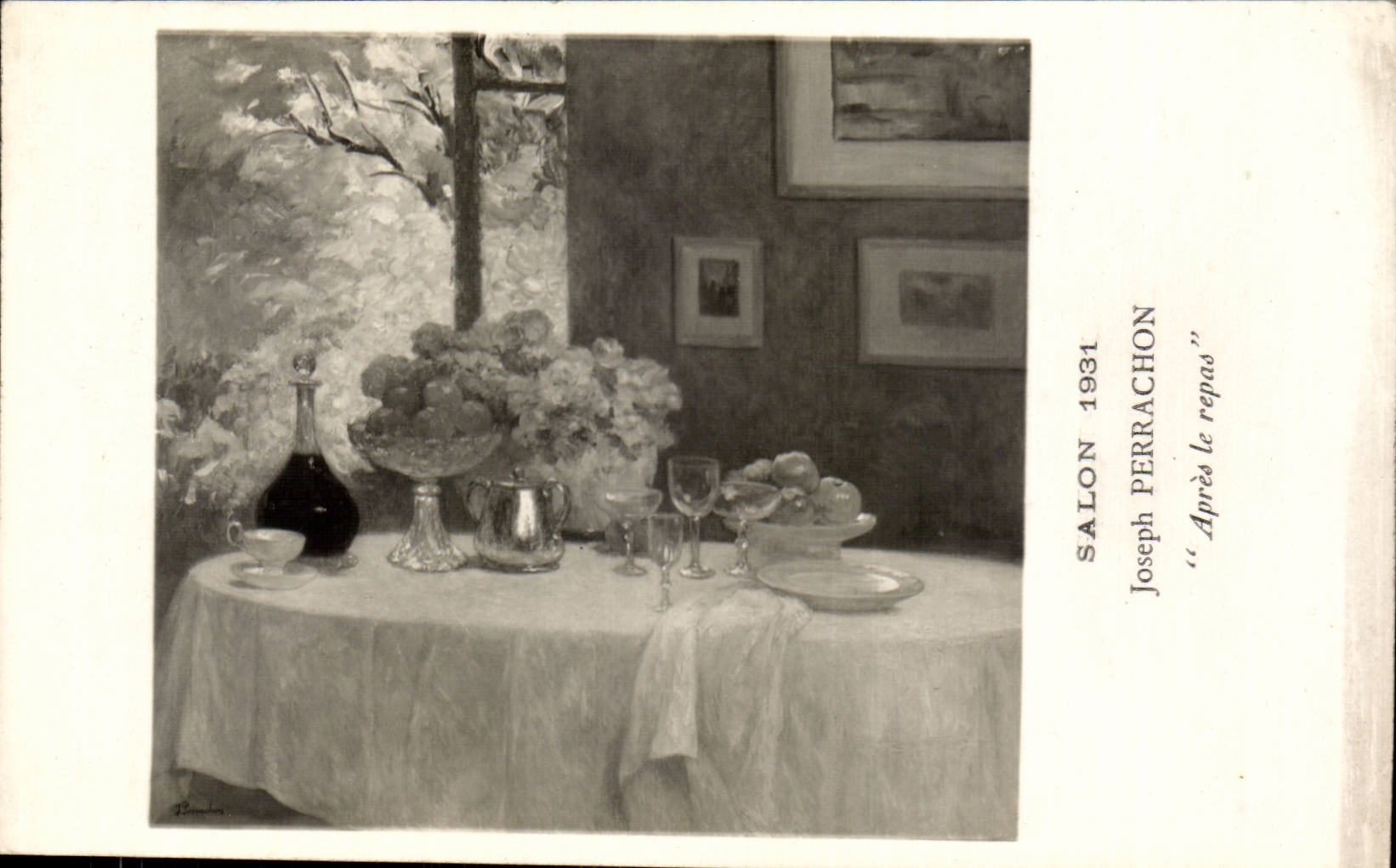 CPA Fantasy Living room 1931 Joseph Perrachon After the meal