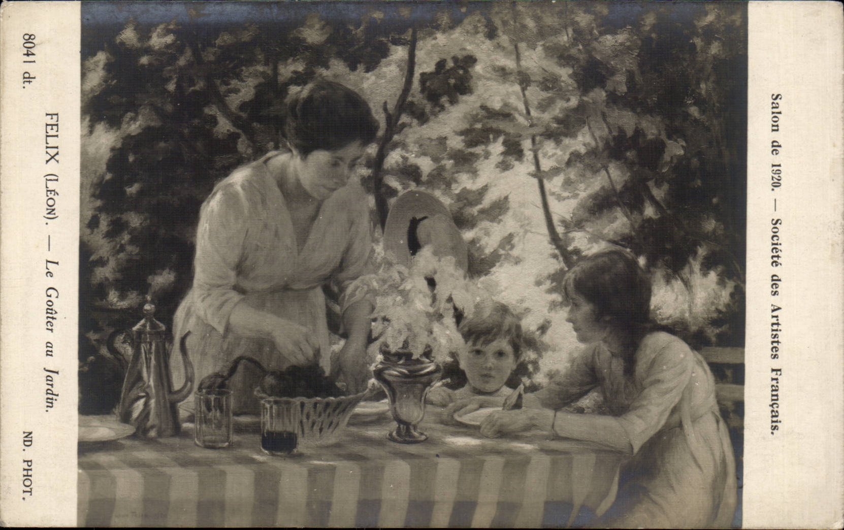 CPA Fantasy Felix Le houter with the garden Living room of 1920