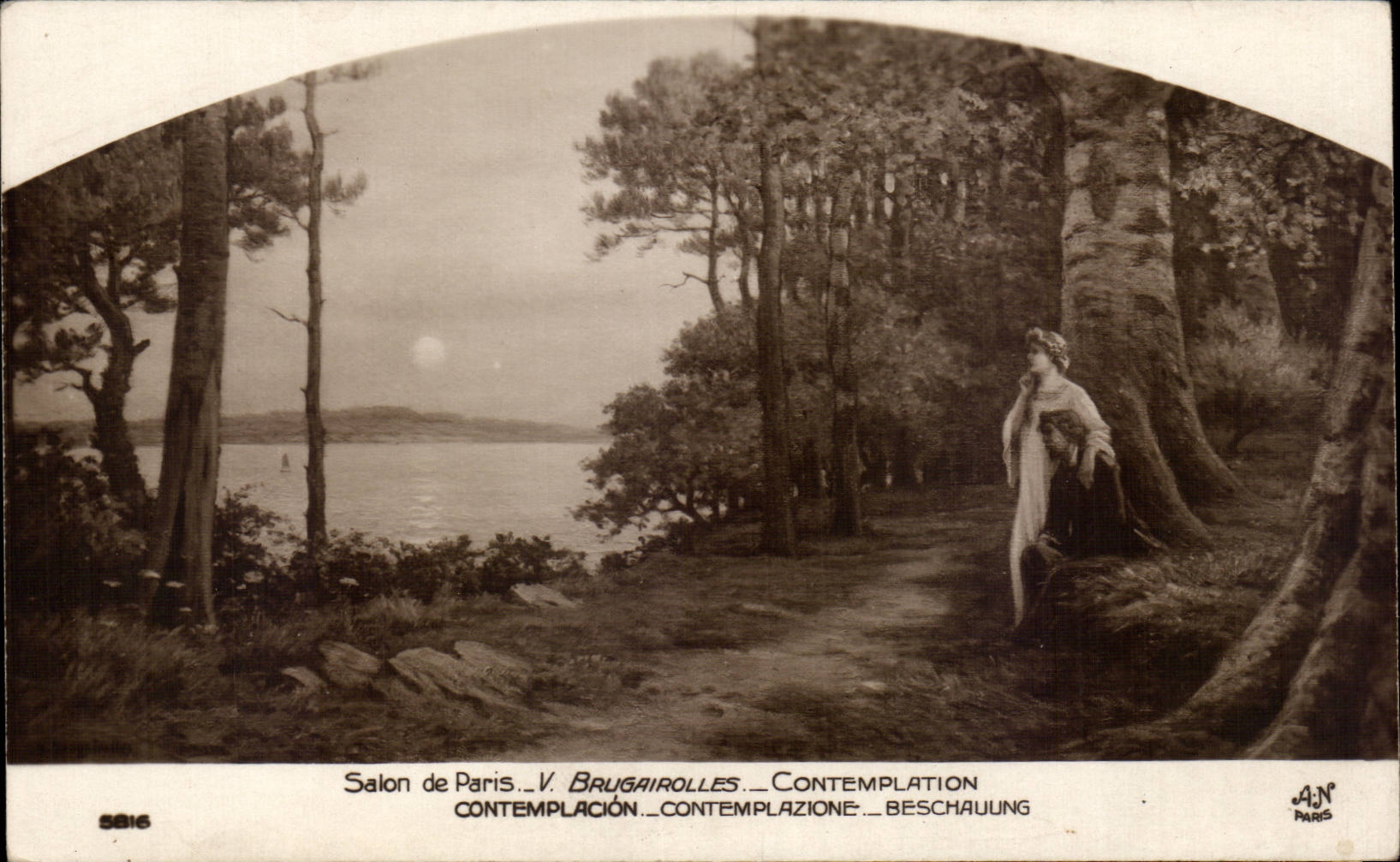 CPA Fantaisie Salon de Paris Brigairolles Contemplation