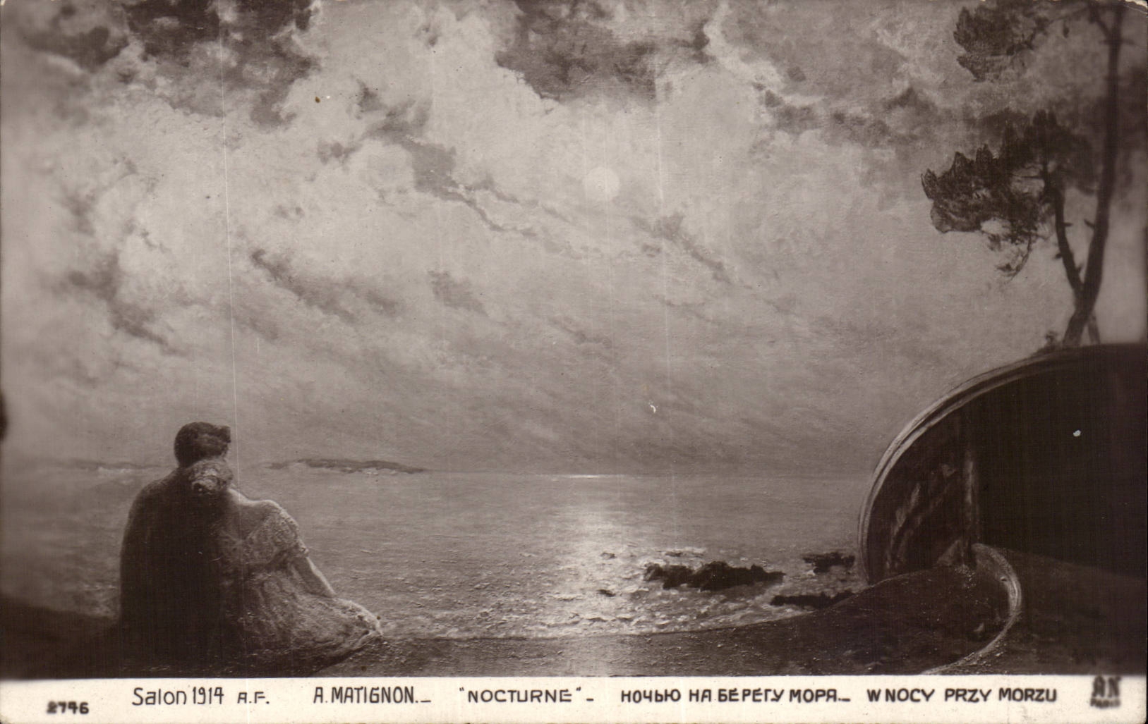 CPA Fantaisie Salon 1914 Matignon Nocturne 