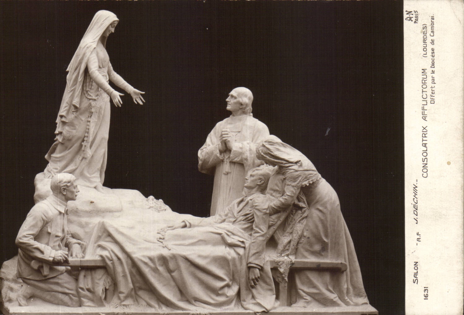 CPA Fantaisie Salon Dechin Consolation afflictorum