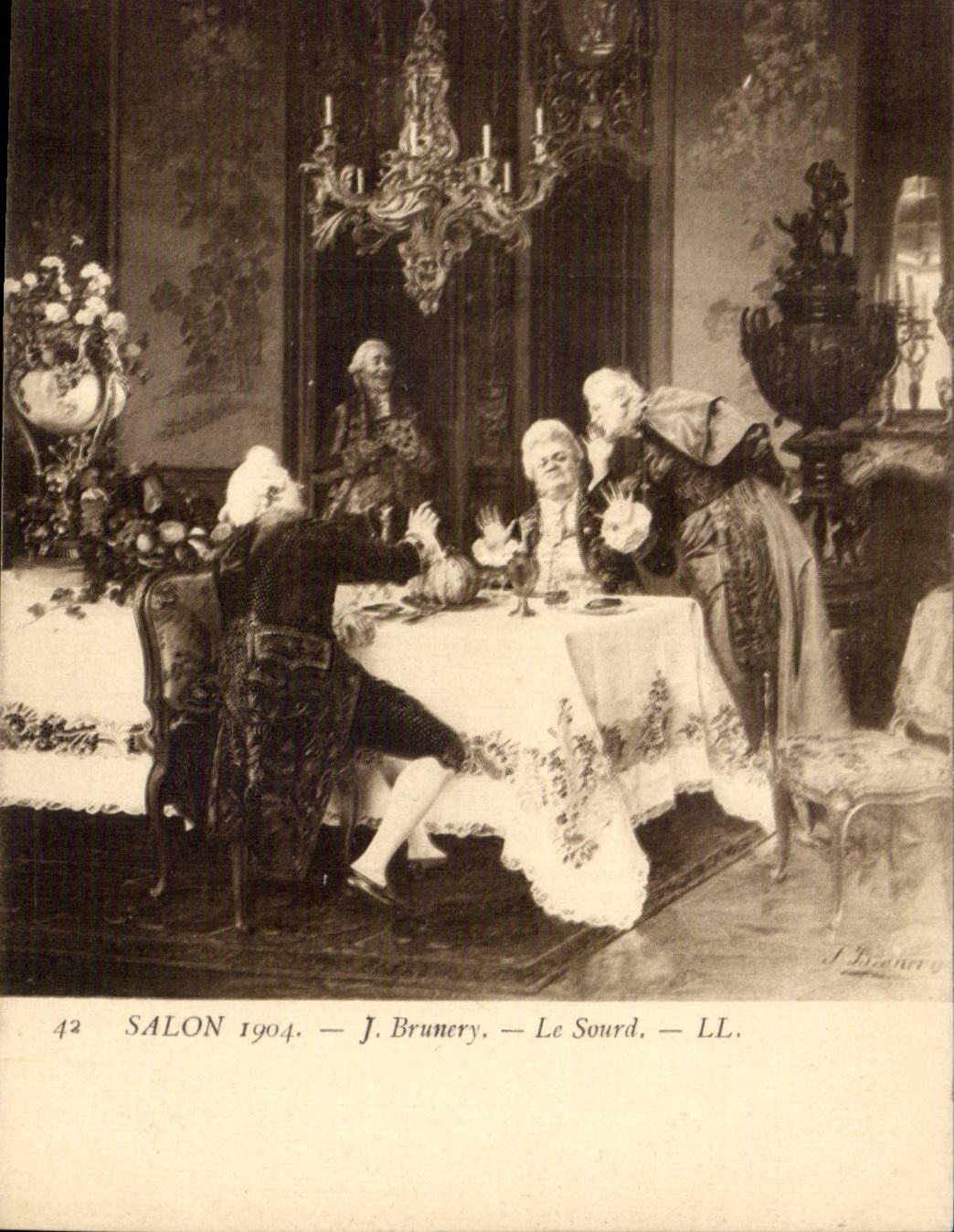 CPA Fantaisie Salon 1904 Brunery le sourd