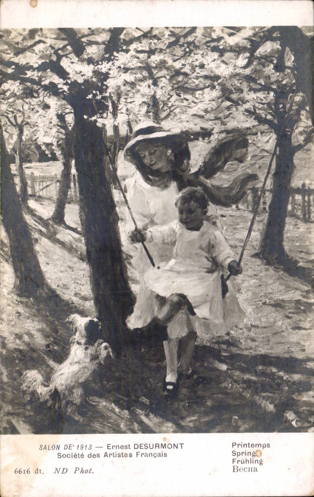 CPA Fantaisie Salon 1913 Desurmont Printemps