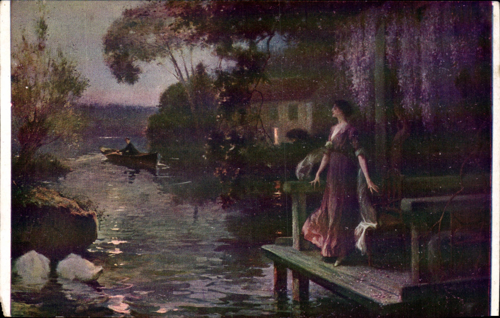 CPA Fantaisie Salons de Paris Hippolyte Lucas L'heure exquise 