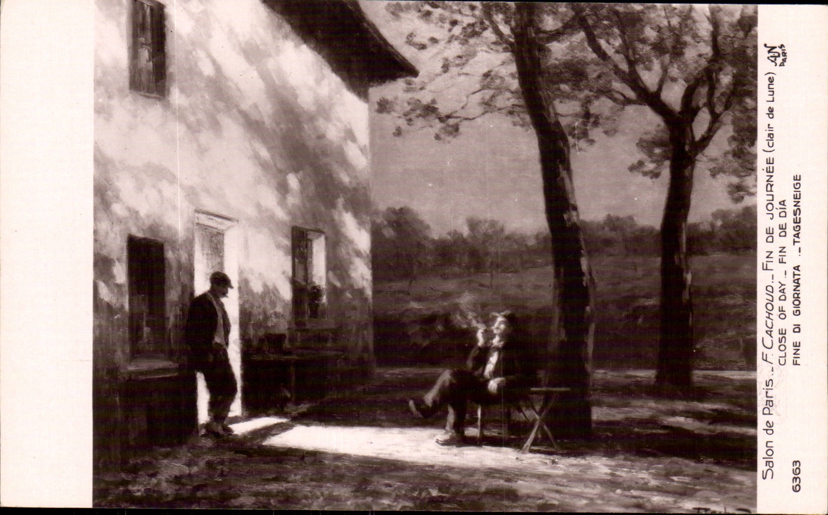 CPA Fantaisie Salon de Paris Cachoud Fin de journee clair de lune