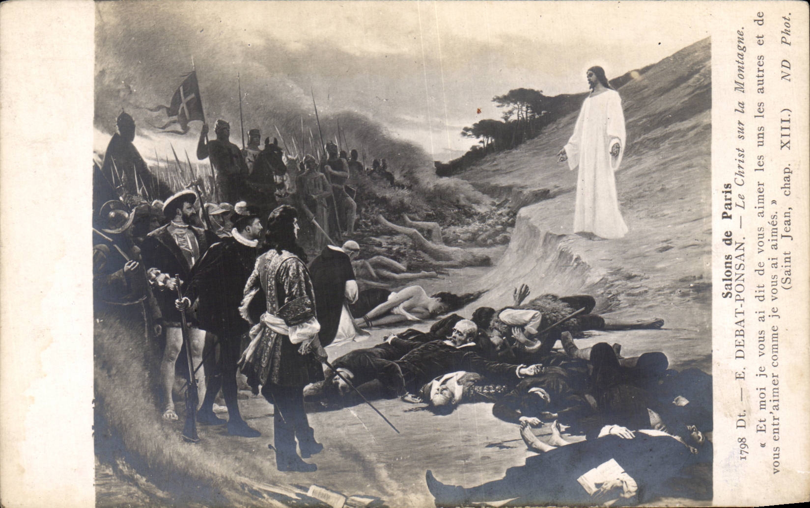 CPA Fantaisie Salons de Paris Debat Ponsan Le Christ sur la montagne