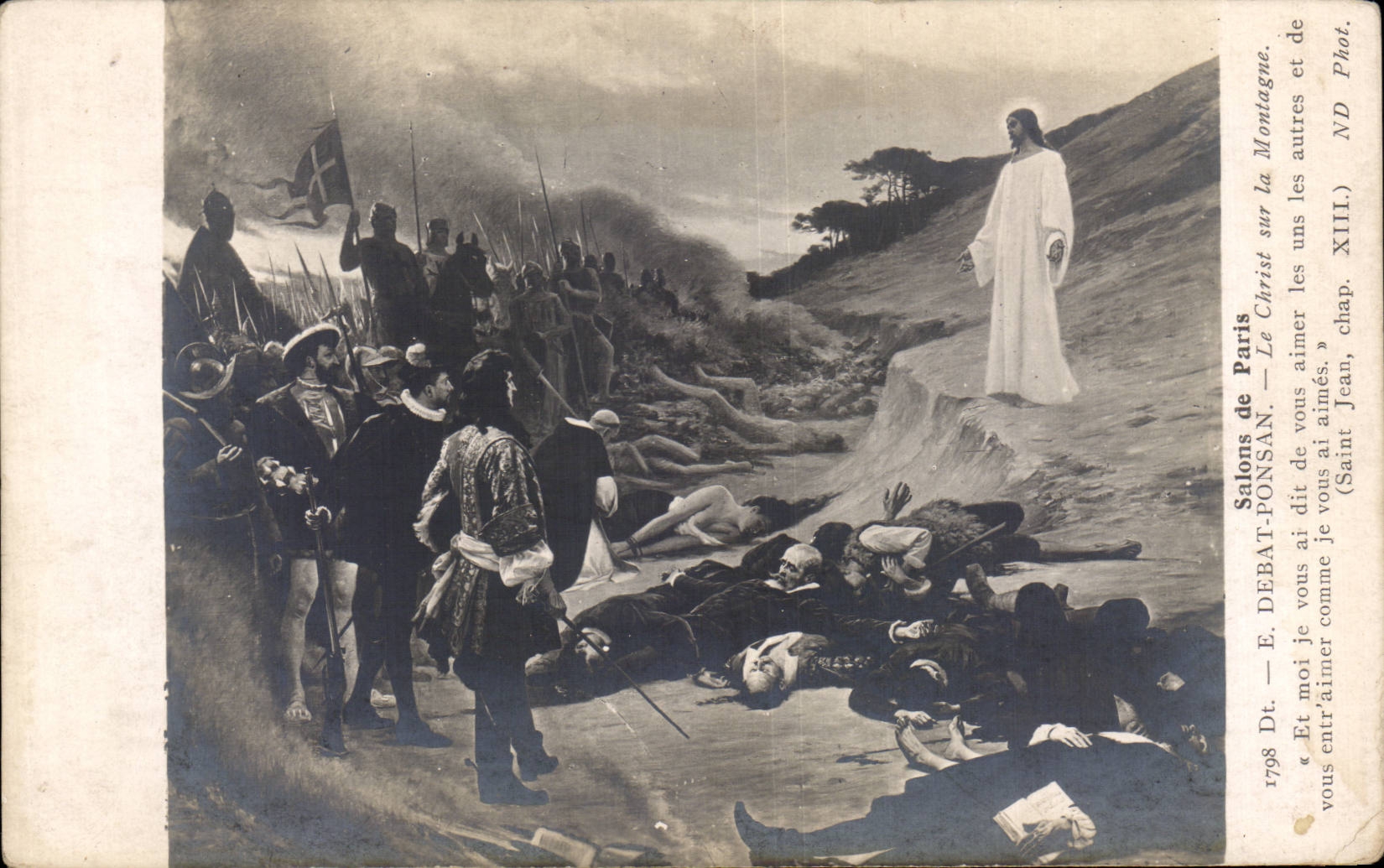CPA Fantaisie Salons de Paris Debat Ponsan Le Christ sur la montagne