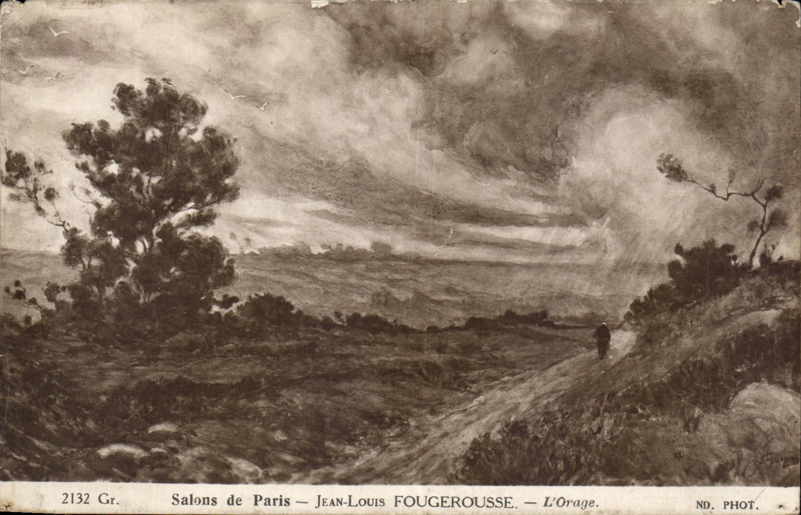 CPA Fantaisie Salons de Paris Fougerousse l'orage