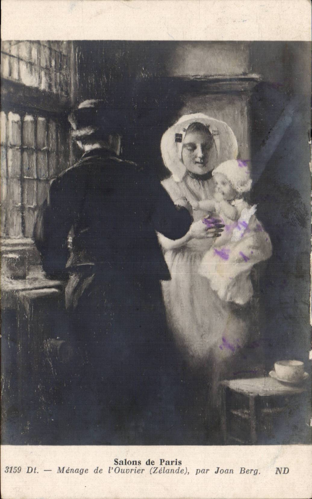 CPA Fantaisie Salons de Paris Menage de l'ouvrier Zelande par Joan Berg